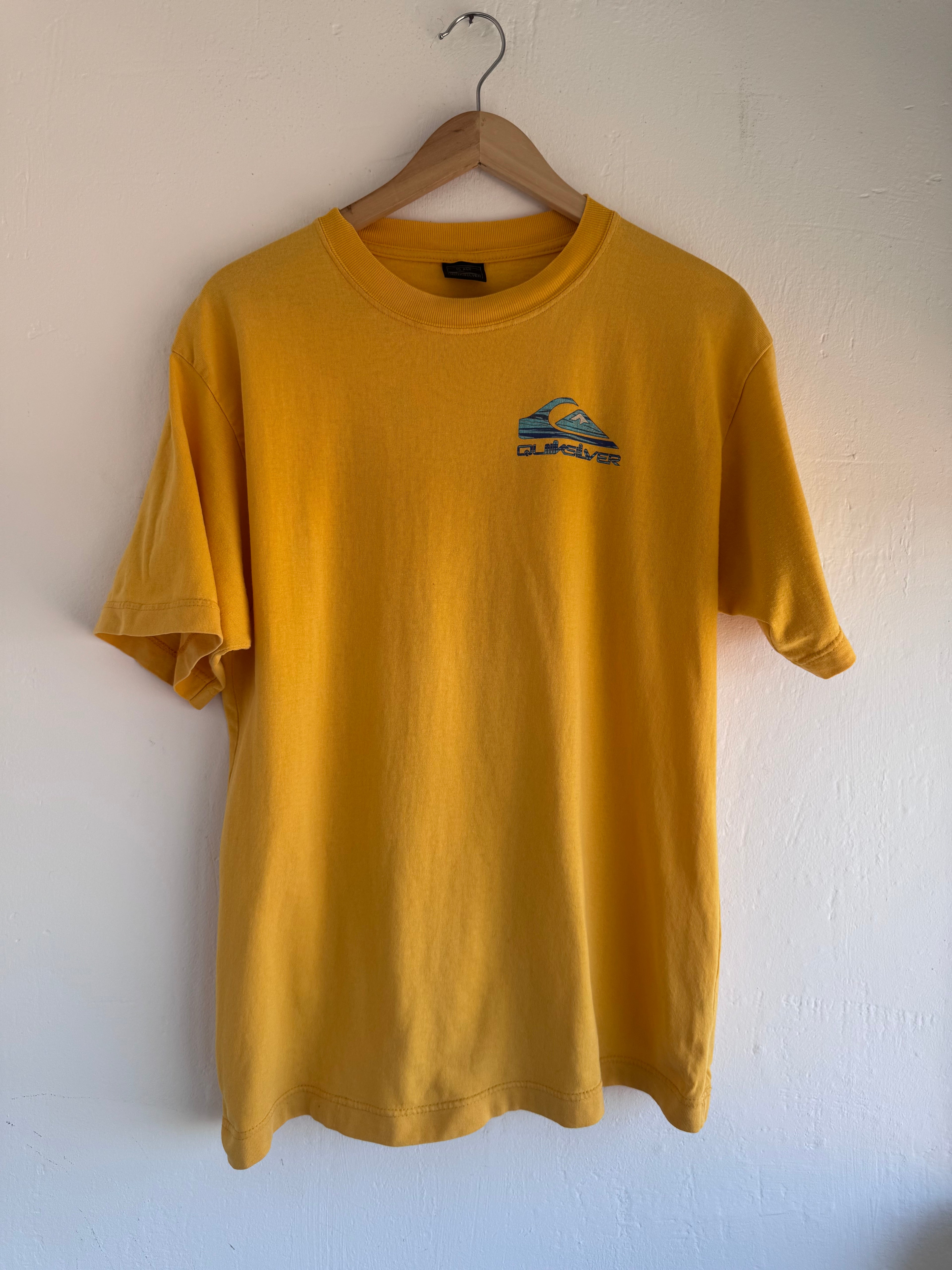 90s Quiksilver t-shirt yellow size 16Y – back view