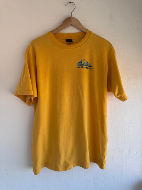 90s Vintage Quiksilver T-shirt Yellow Kelly Slatter