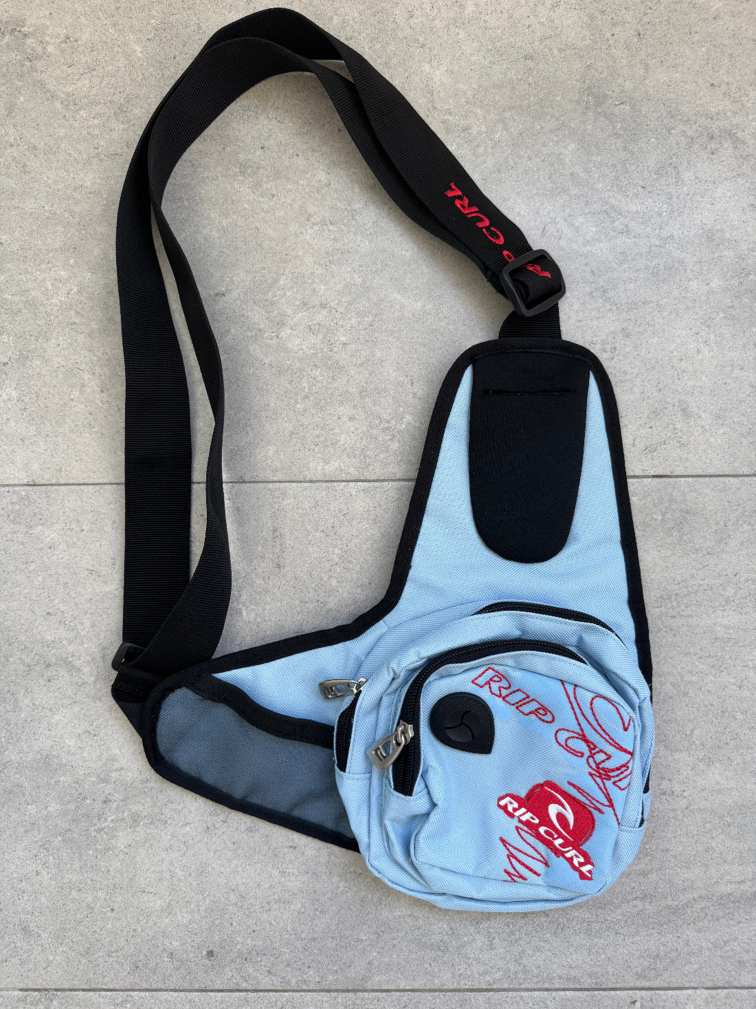 Vintage Y2K Rip Curl shoulder bag, blue - front