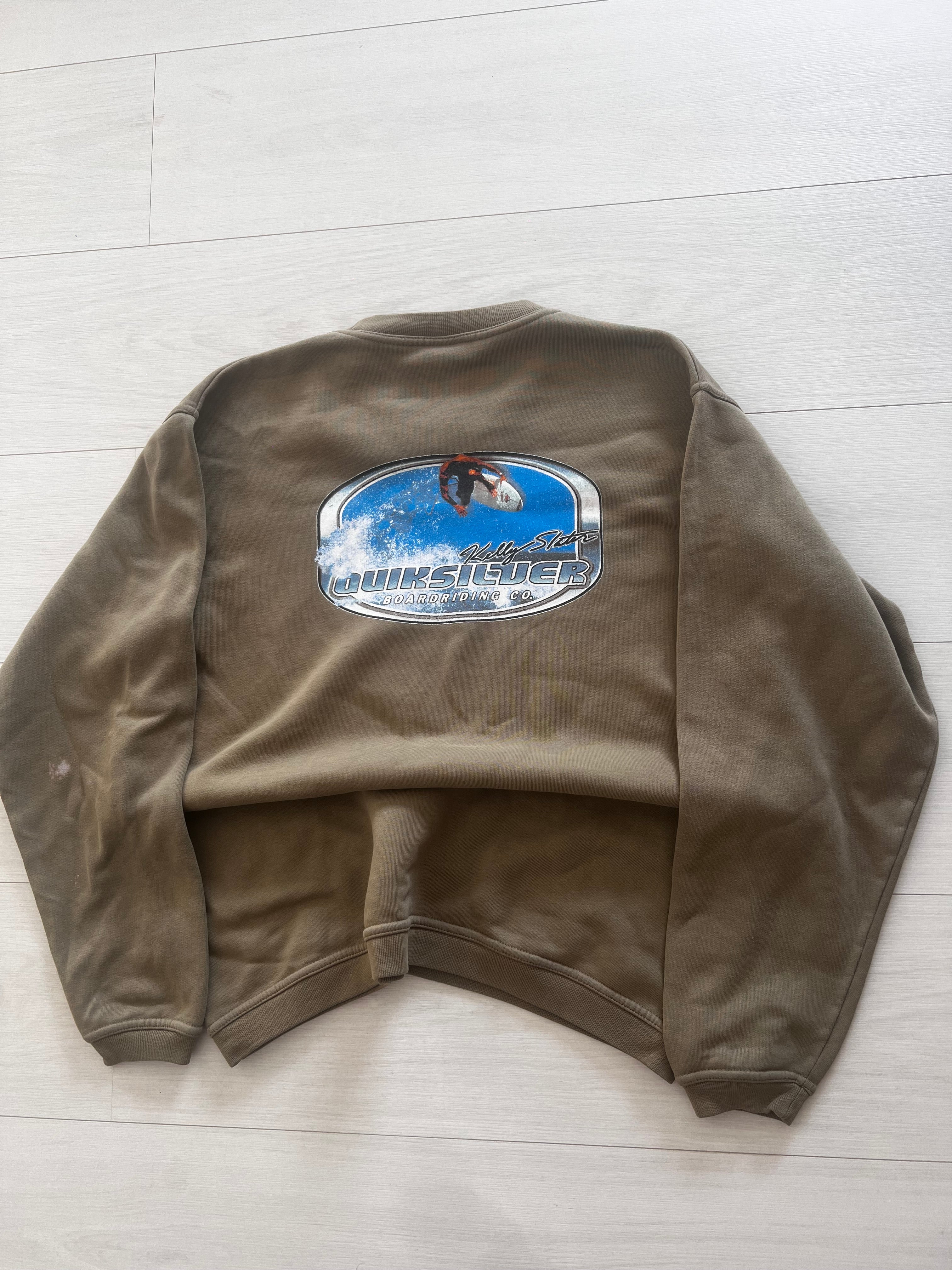 Vintage Quiksilver Kelly Slater sweatshirt back — rare signature series collector