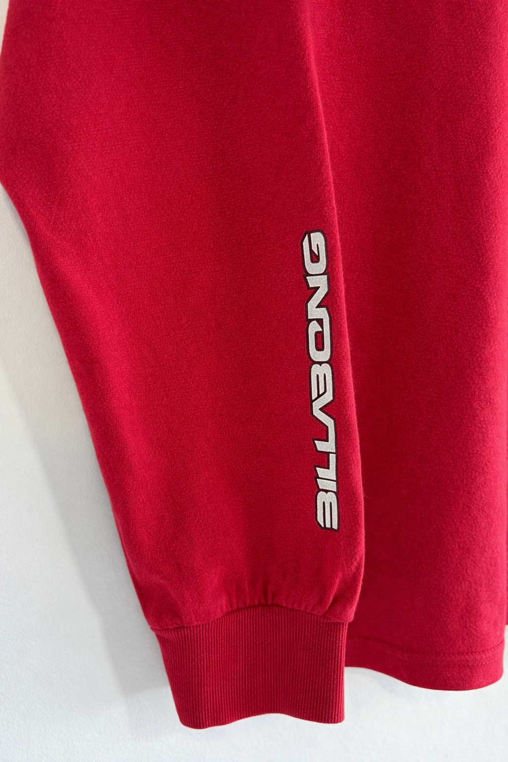 Vintage Billabong Long Sleeve Red Back Logo Surf Tee (M)