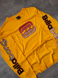 Vintage Y2K Billabong long sleeve top in yellow, front view