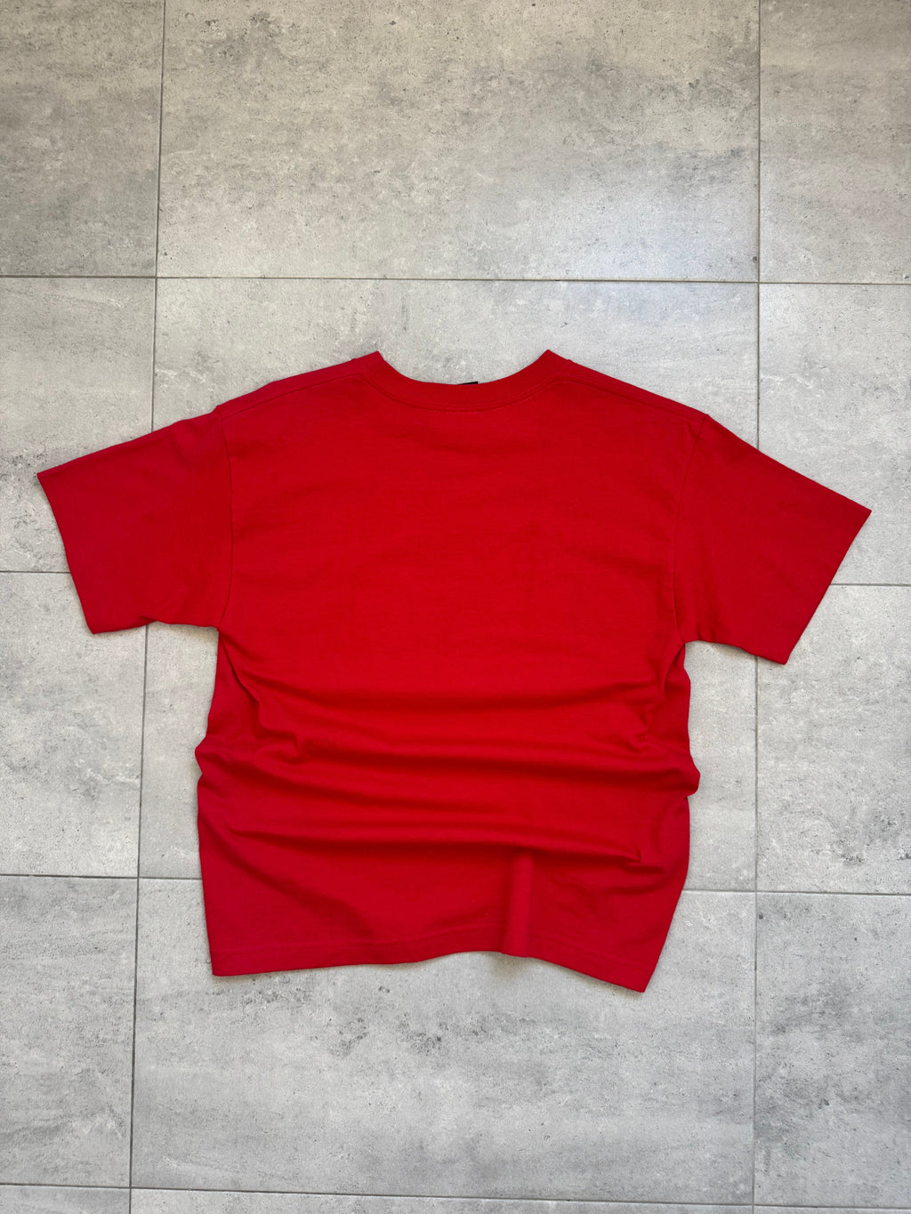Vintage World Industries skate t-shirt, red - graphic detail