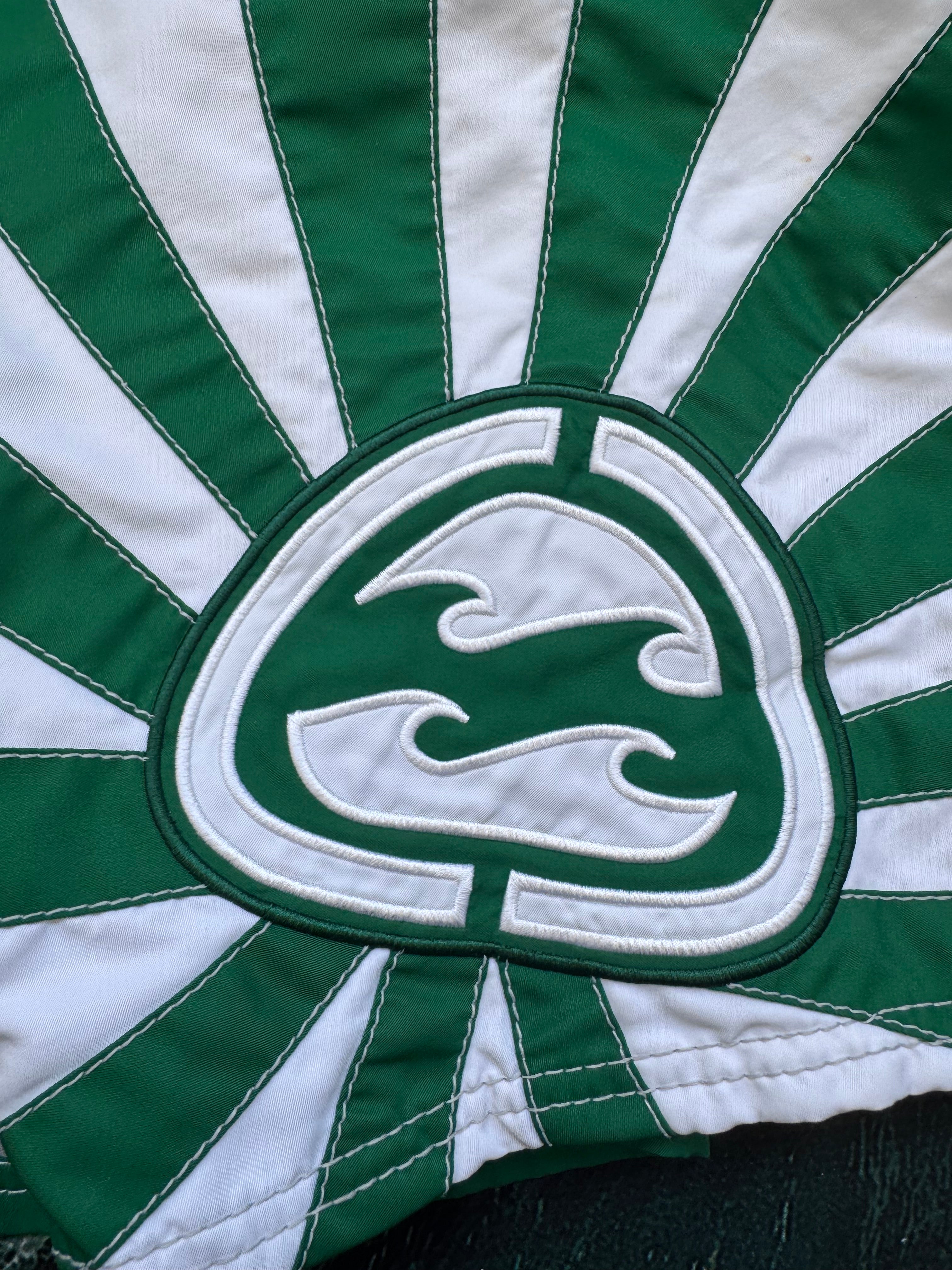 Y2K Billabong Andy Irons boardshorts green/white size 28 – close-up