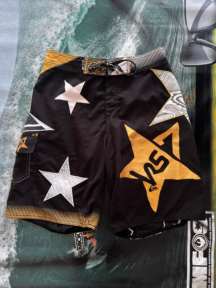 2005 Quiksilver Kelly Slater 7x World Champion signature boardshorts waist 30 — legendary surf collector piece — Backwash VTG