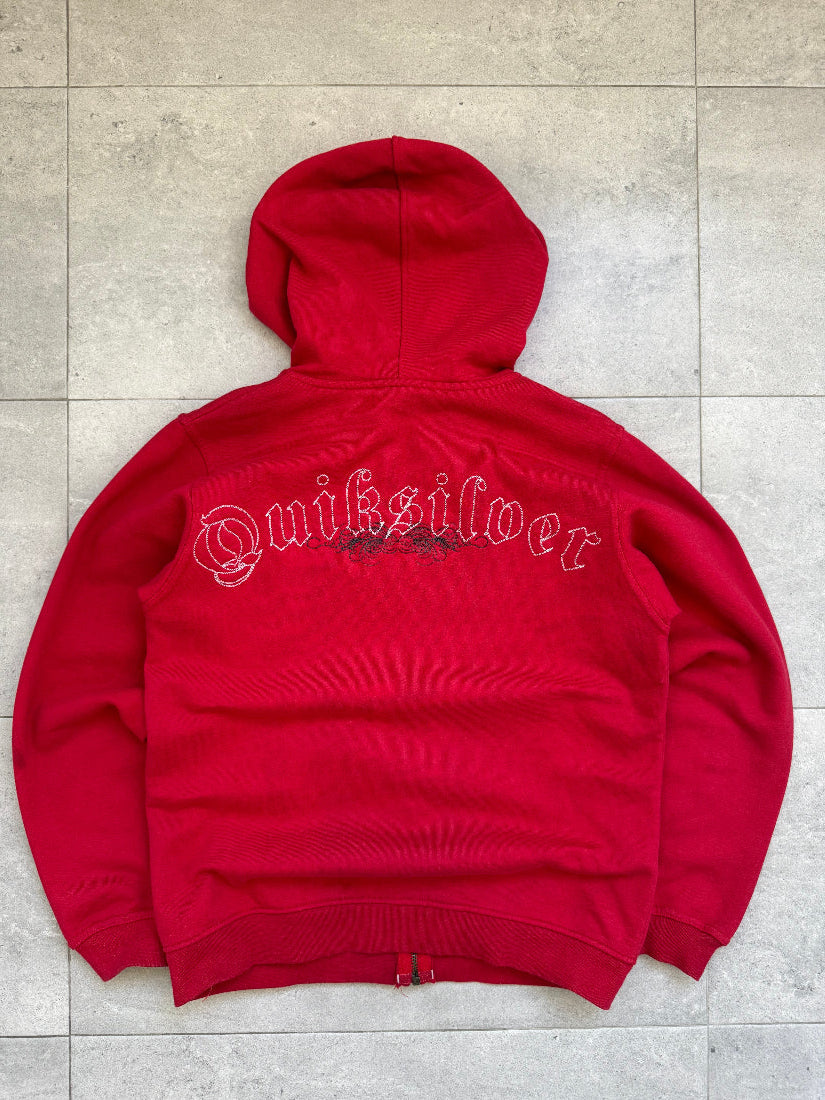 Vintage Y2K Quiksilver surf sweatshirt, red - label detail