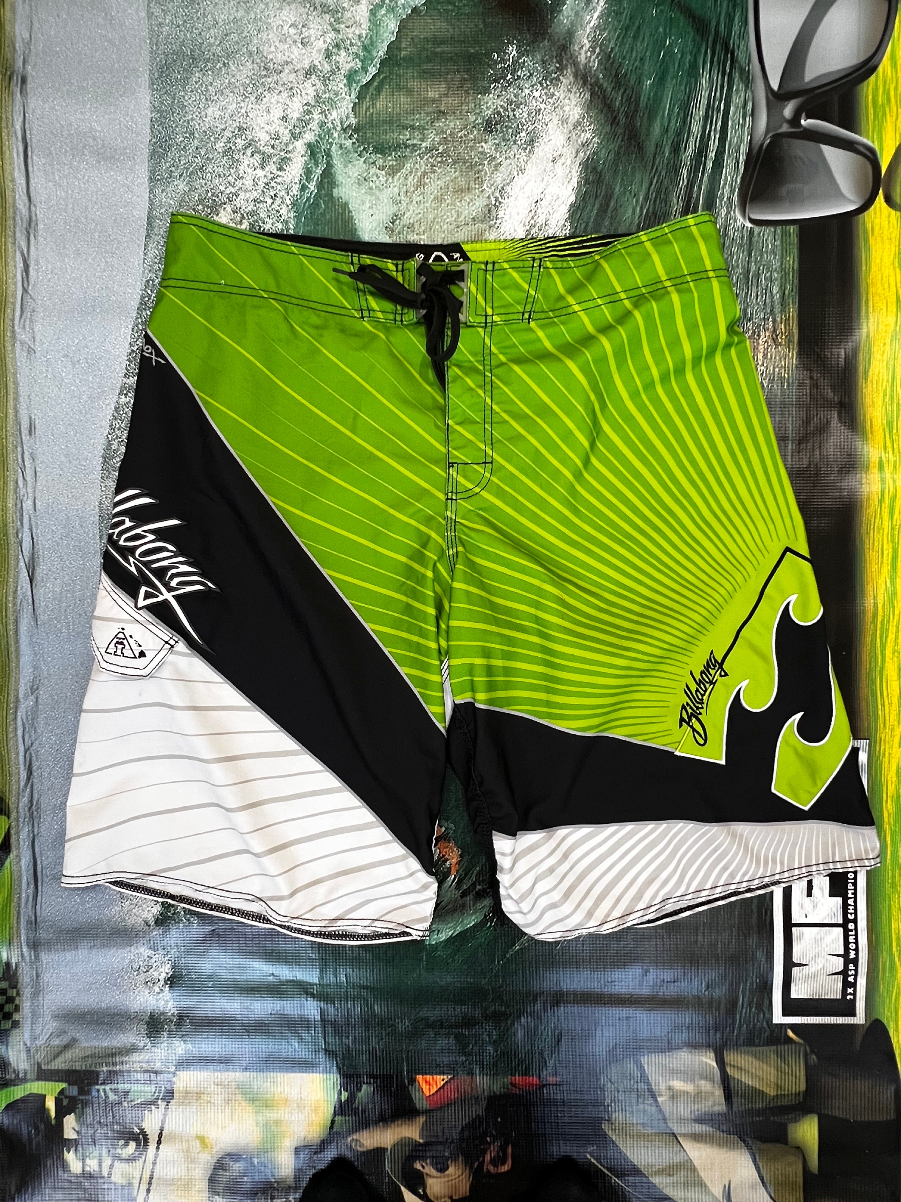 Y2K Billabong Andy Irons - Airlite Quad Stretch Signature Series Boardshorts (38)