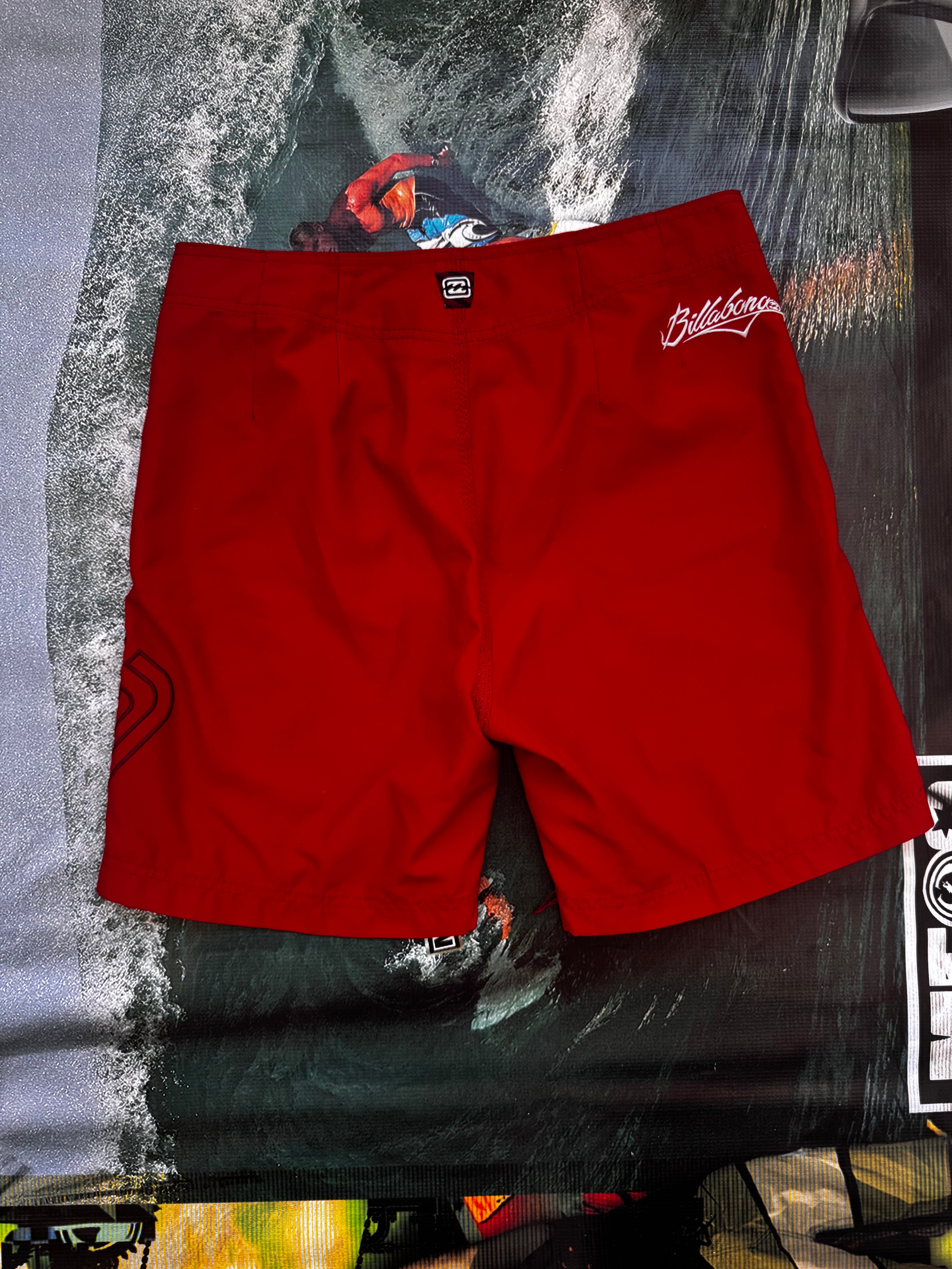 Y2K Billabong boardshorts back detail — rare vintage surf brand