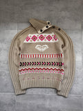 Vintage Y2K Roxy knit sweatshirt in beige, front view