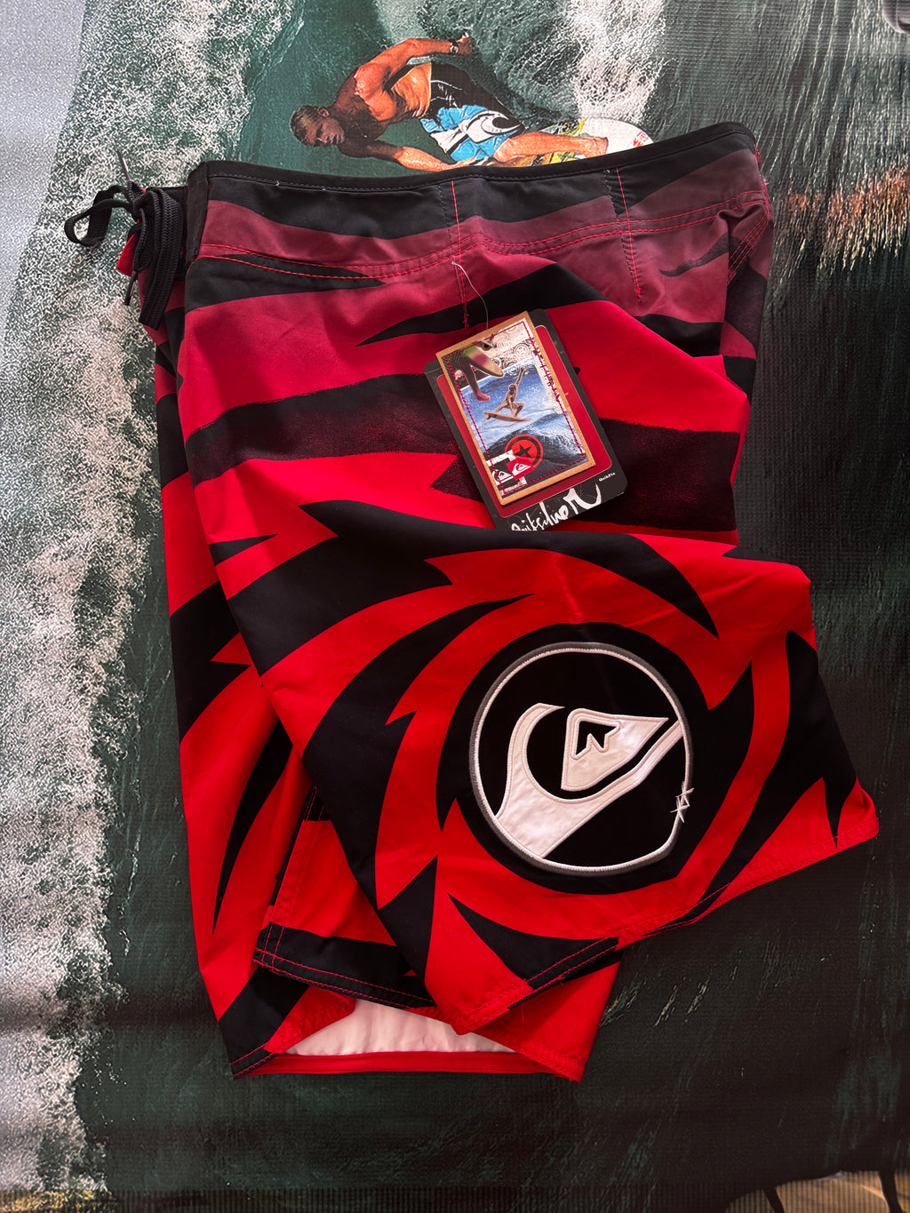 Y2K Quiksilver brand new boardshorts front — NWT vintage surfwear