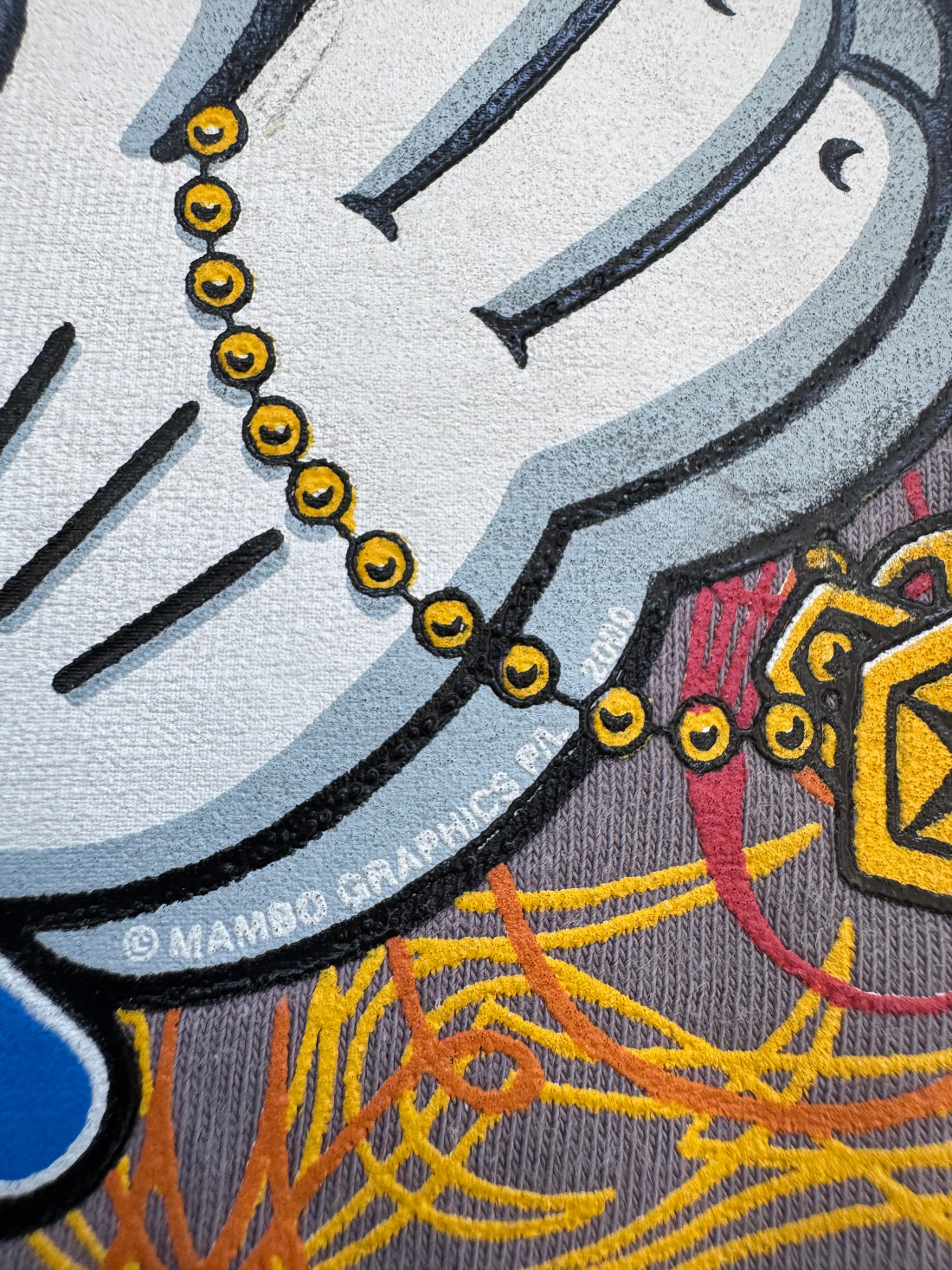 Vintage 2000 Mambo Australia surf t-shirt, grey - label detail