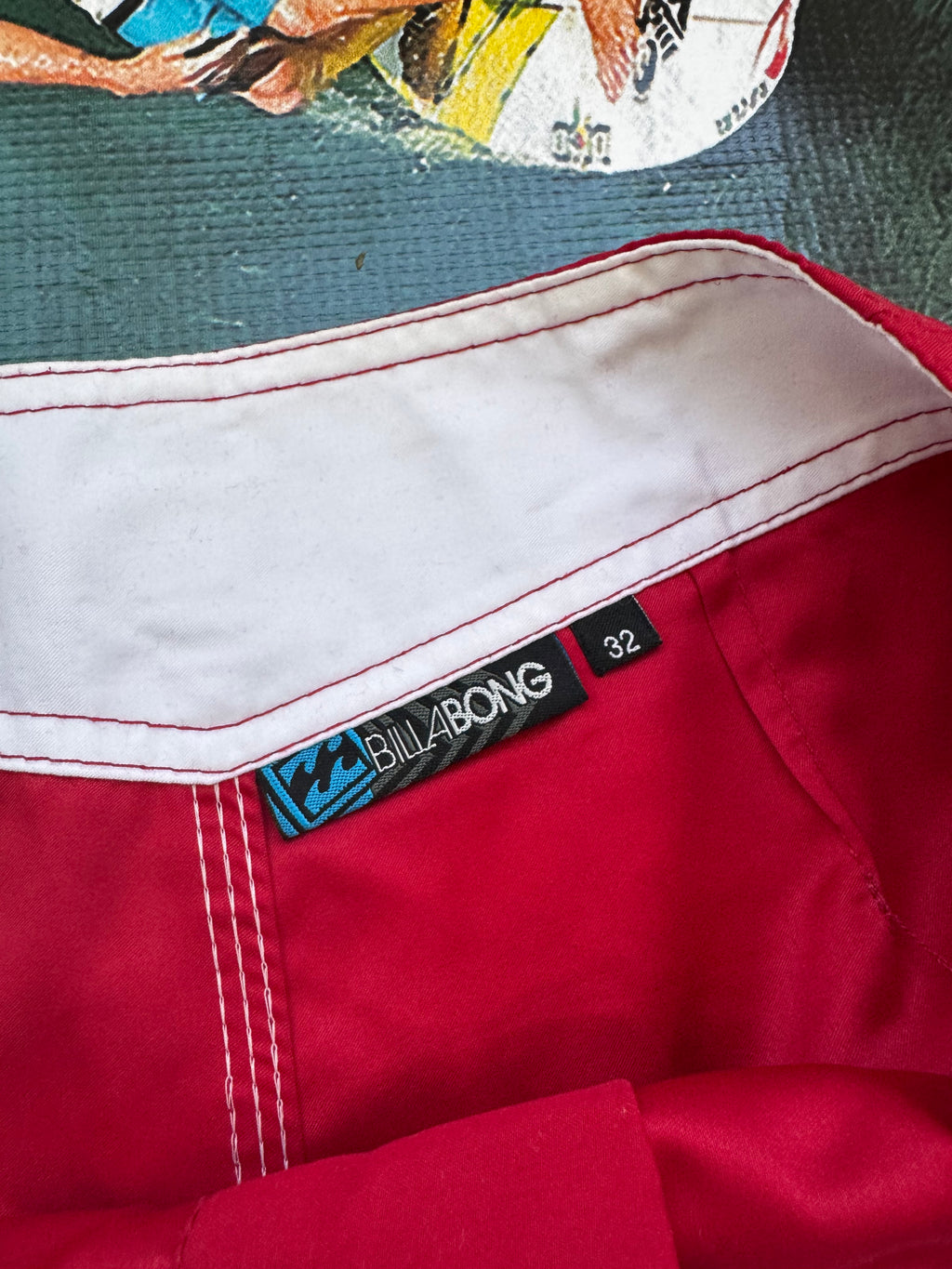 Y2K Billabong boardshorts front — authentic vintage surfwear