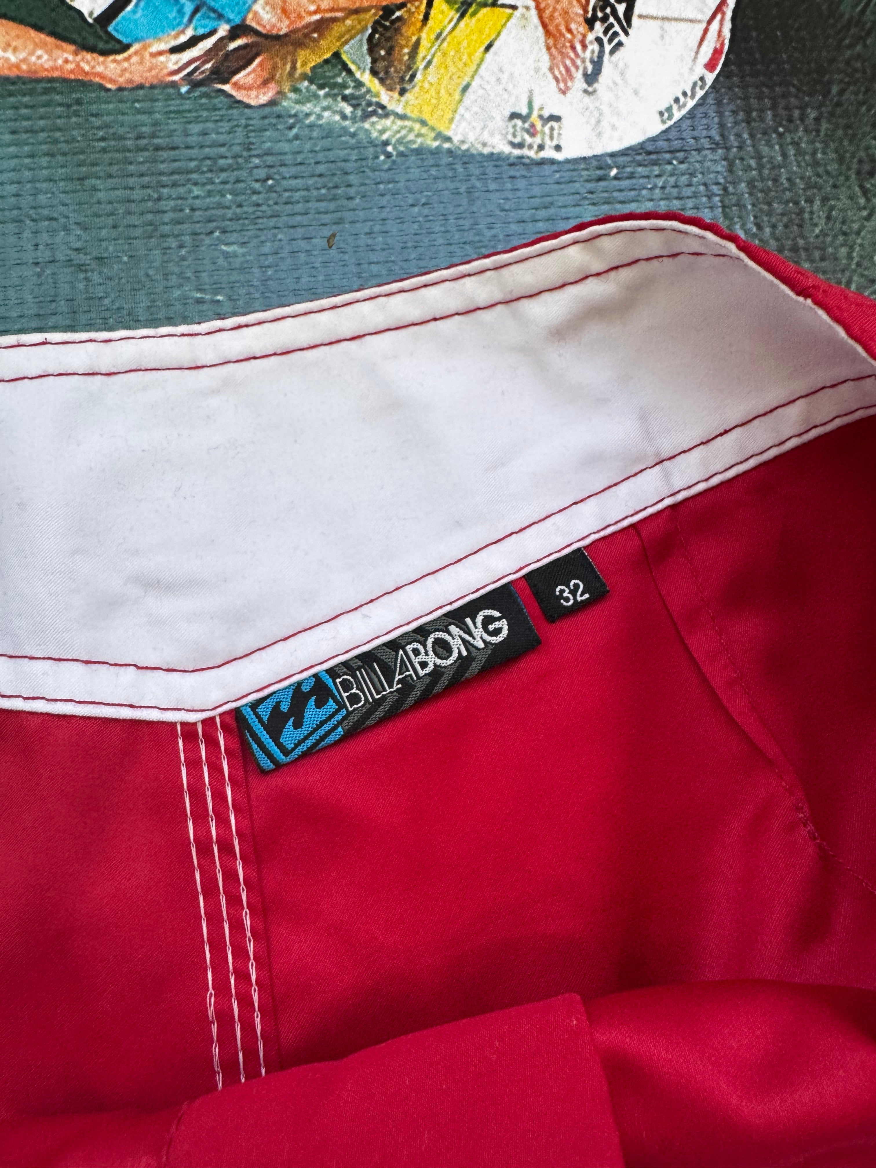 Y2K Billabong boardshorts front — authentic vintage surfwear