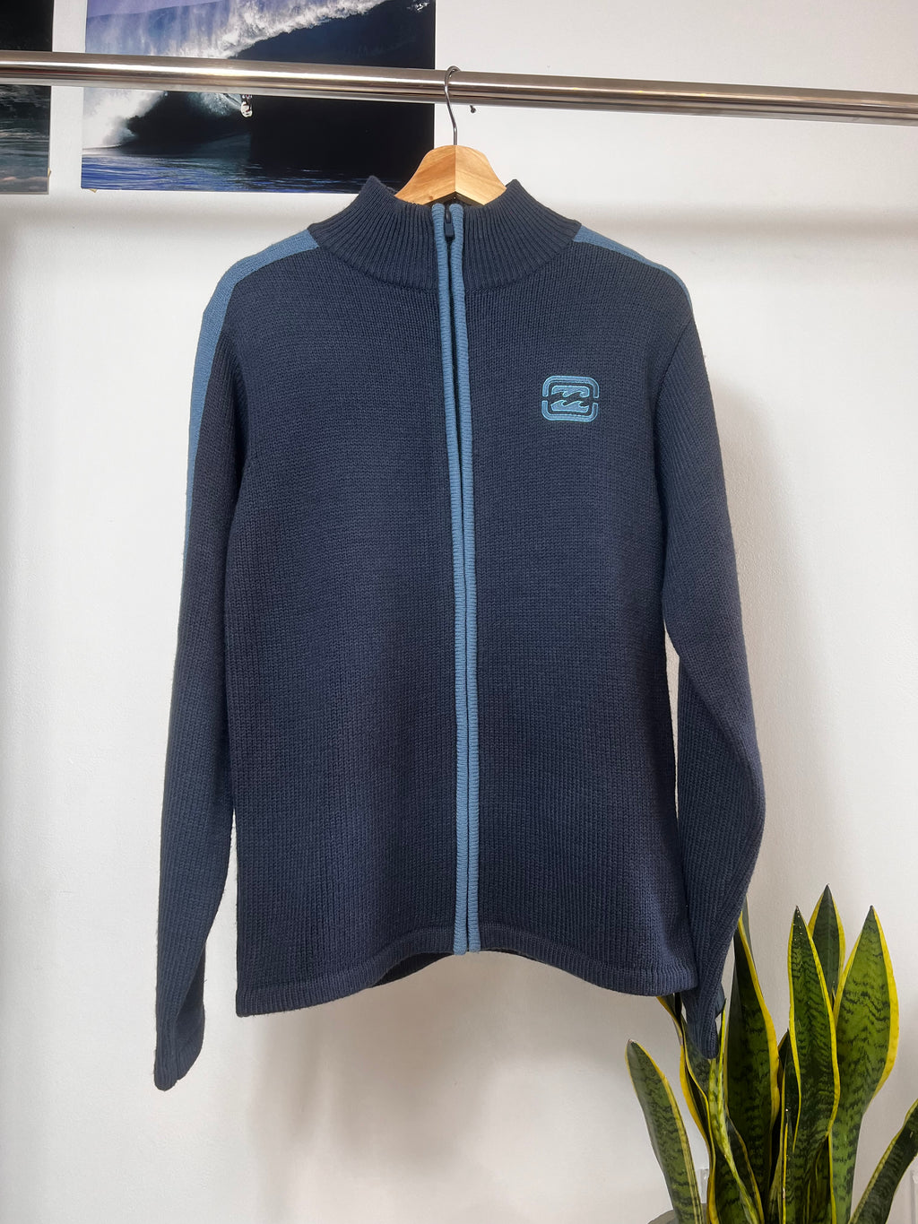 2000’s Billabong Zip Knit Navy/Blue (16 / S)