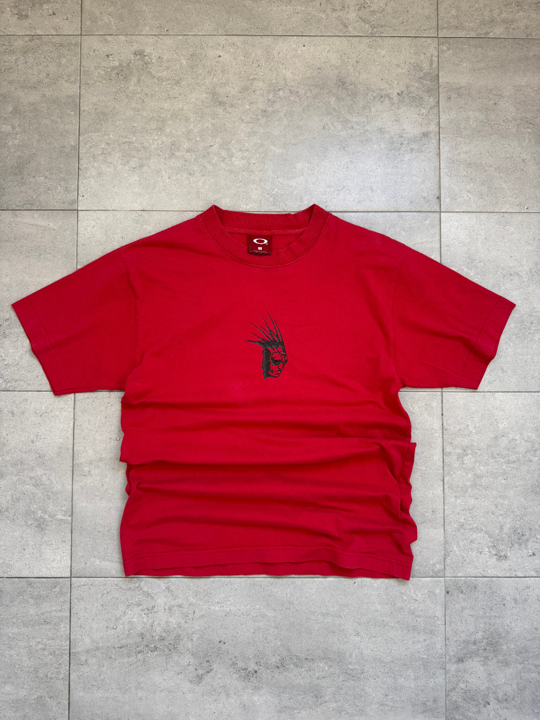 Vintage Y2K Oakley Factory Pilot t-shirt, red, size M - front