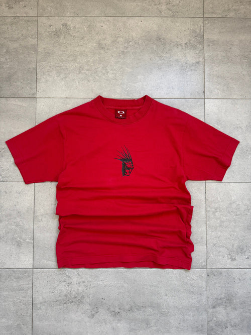 Vintage Y2K Oakley Factory Pilot t-shirt, red, size M - front