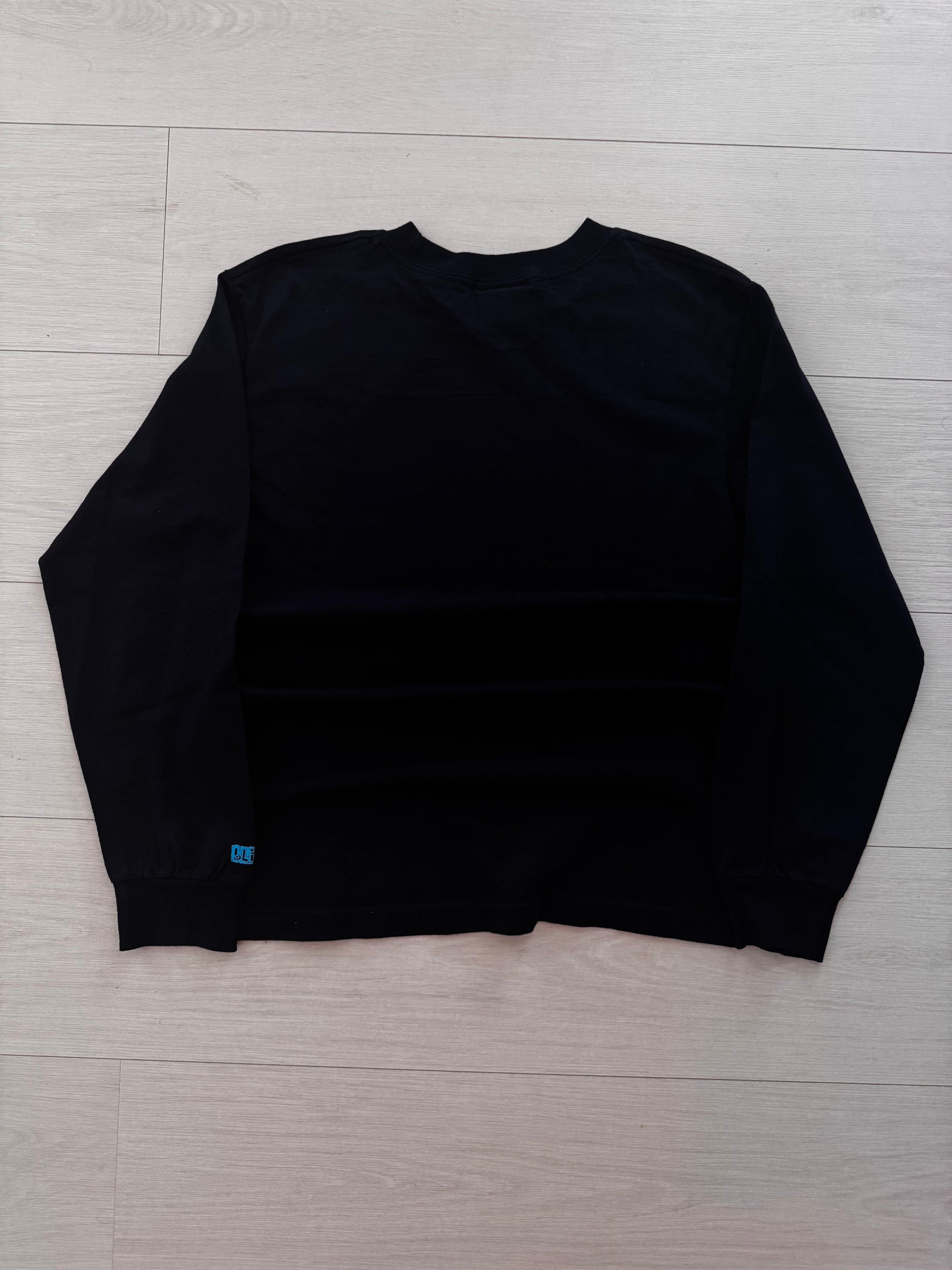 Y2K Blind Skateboards long sleeve back detail — genuine deadstock vintage skate brand