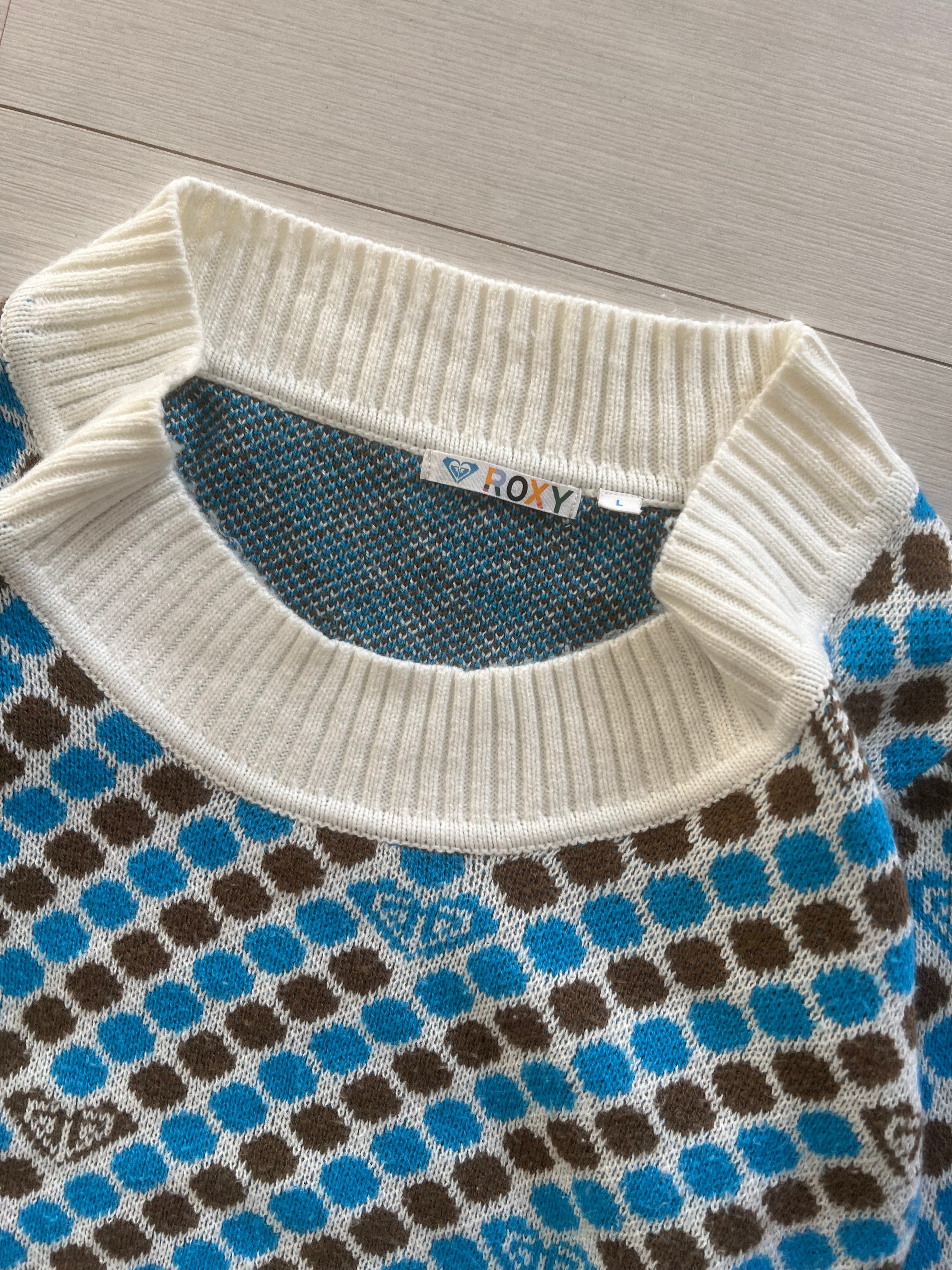 Y2K Roxy Knit Sweatshirt (L)