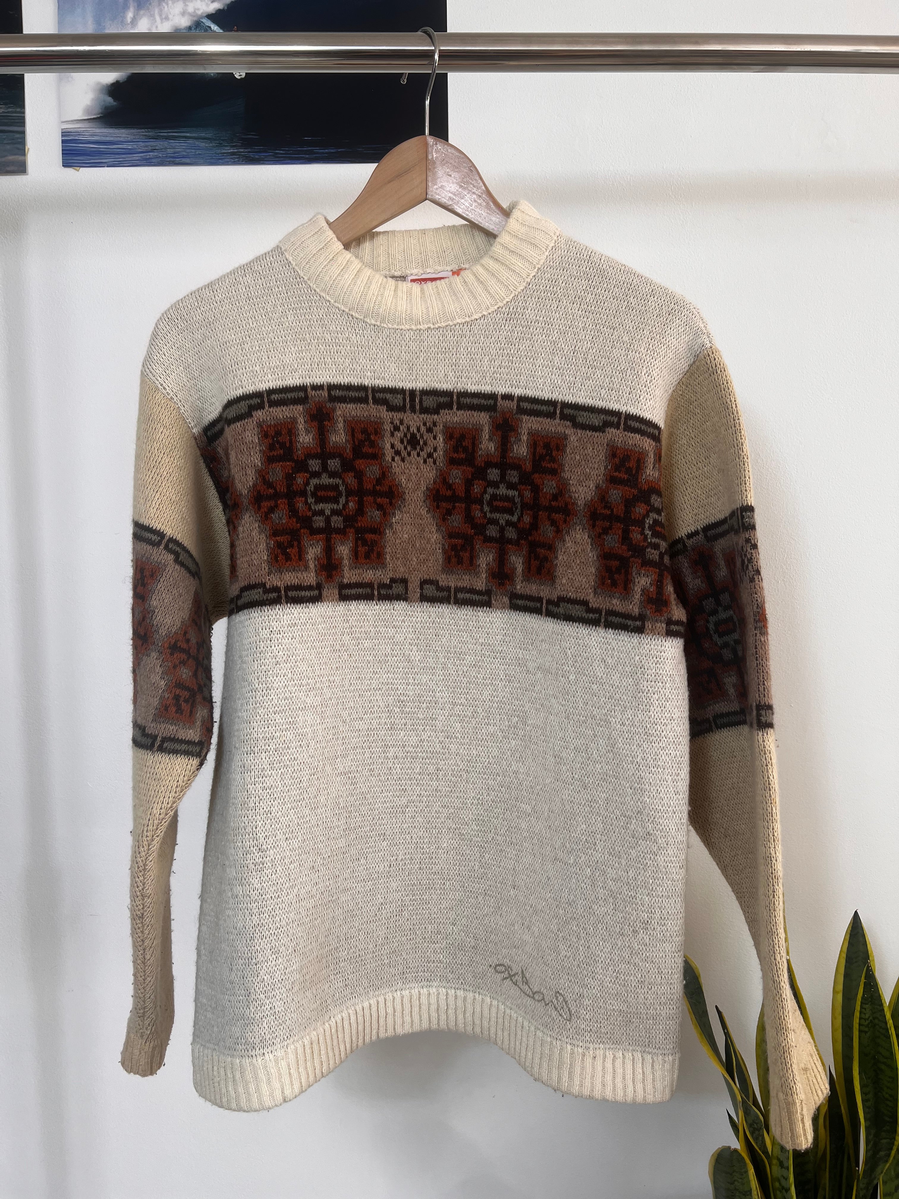 Y2K Oxbow Geometric Knit Sweater (S)