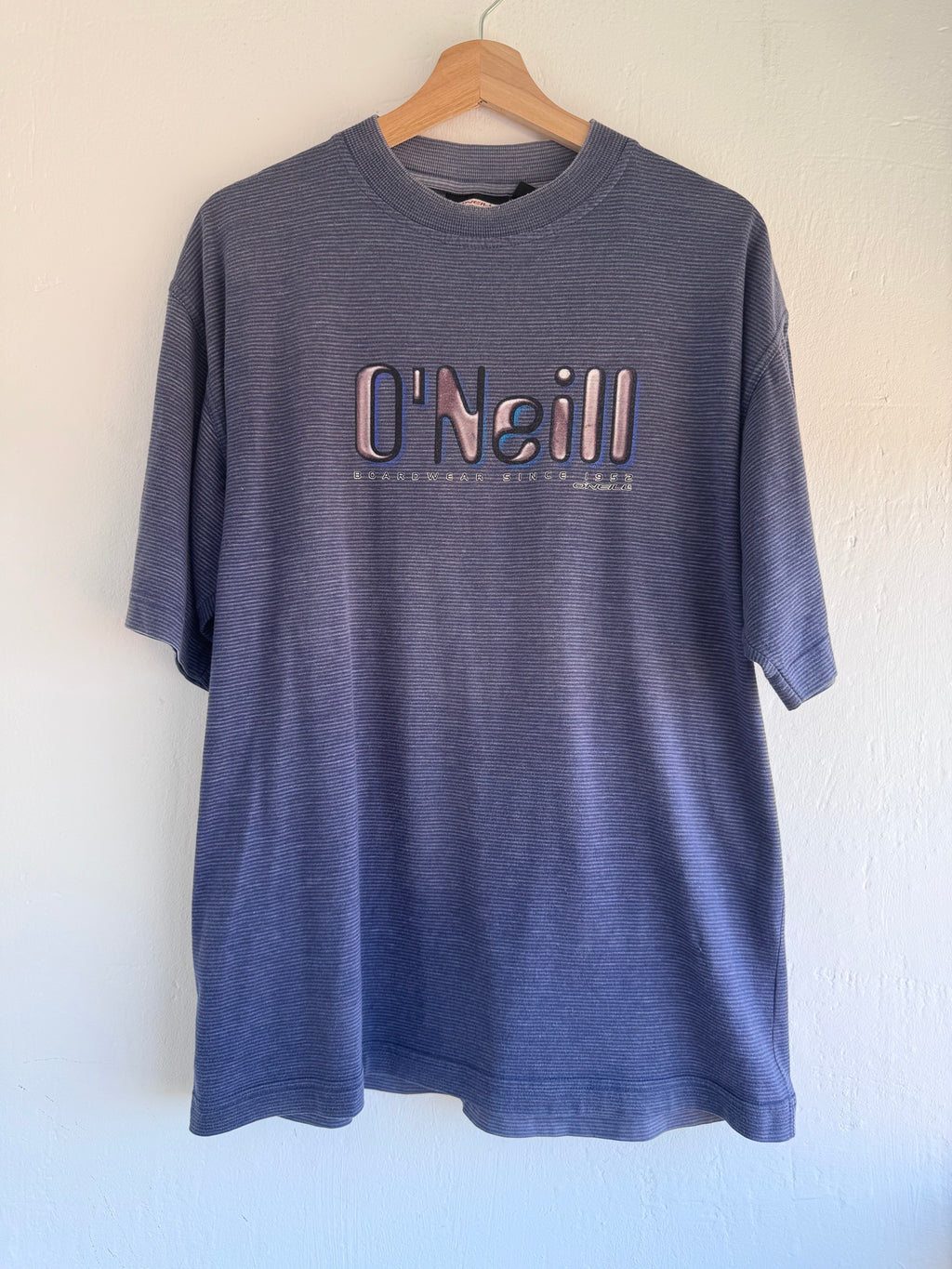 90s O'Neill t-shirt blue grey – front view