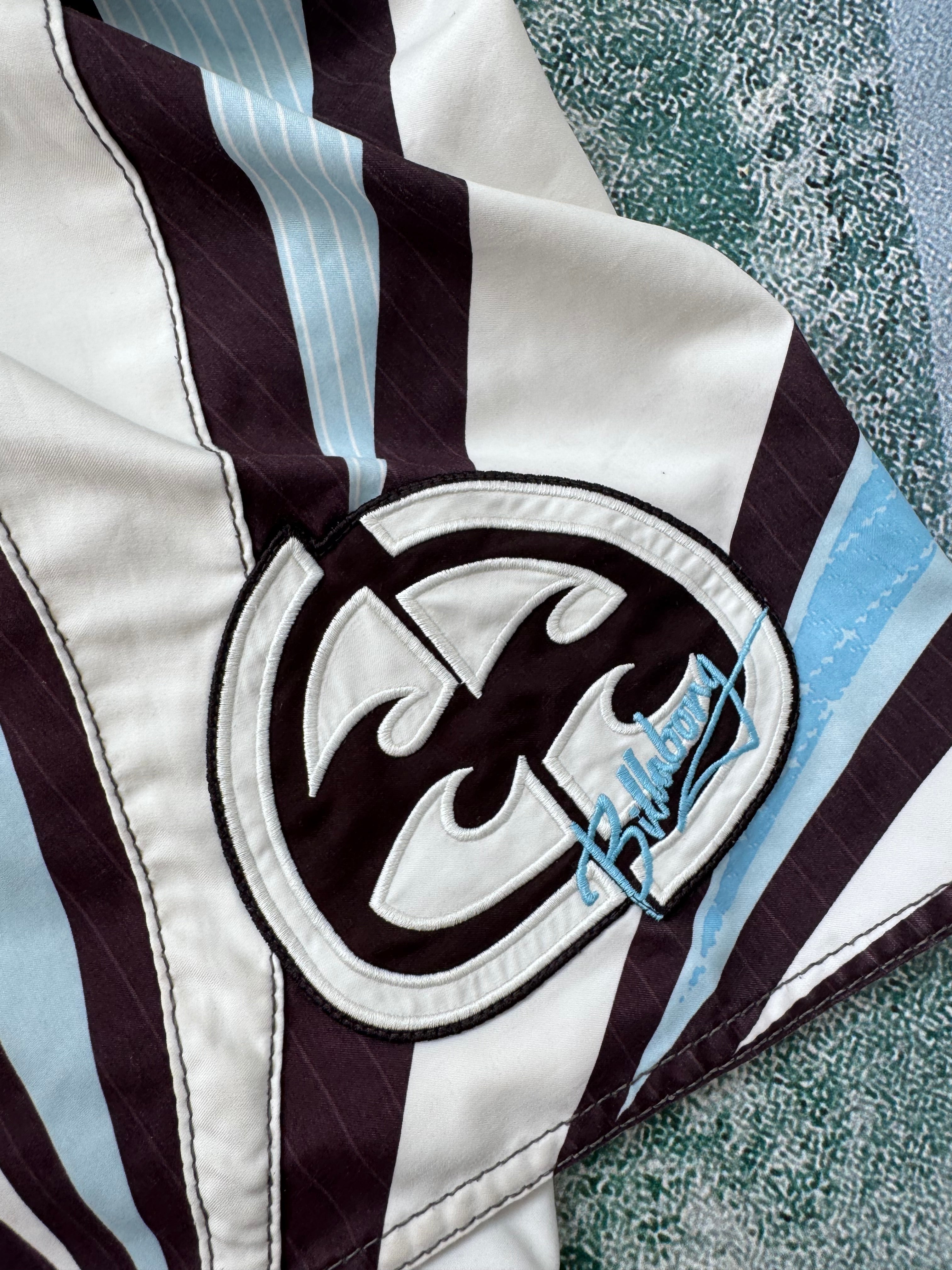 Y2K Billabong Andy Irons boardshorts blue/white/black size 32 – detail view
