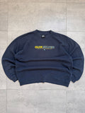Y2K Quiksilver sweatshirt in navy, size M, vintage surf crewneck - front view