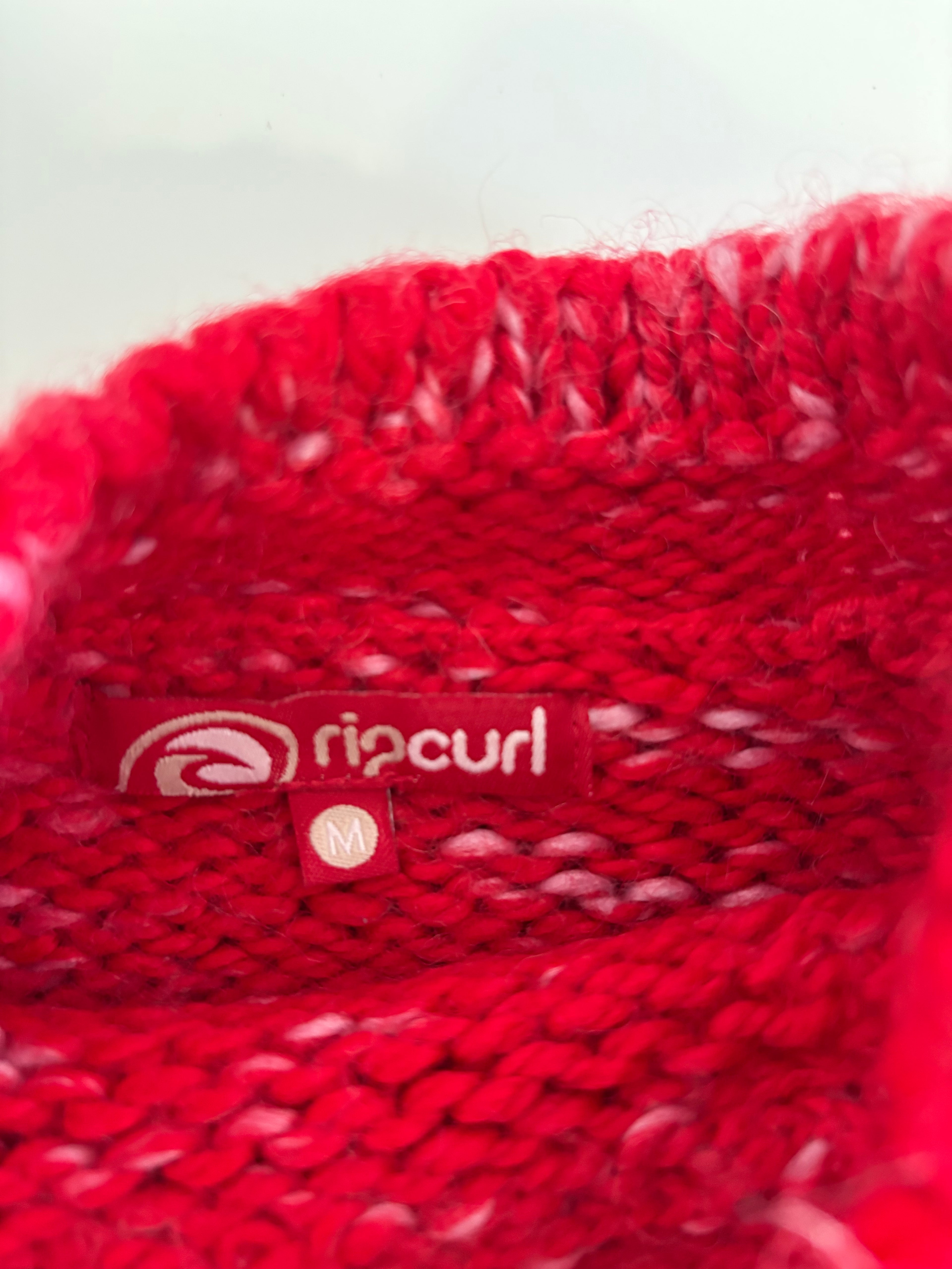 2000’s Rip Curl Knit Sweater Red Logo Surf Y2K (M)