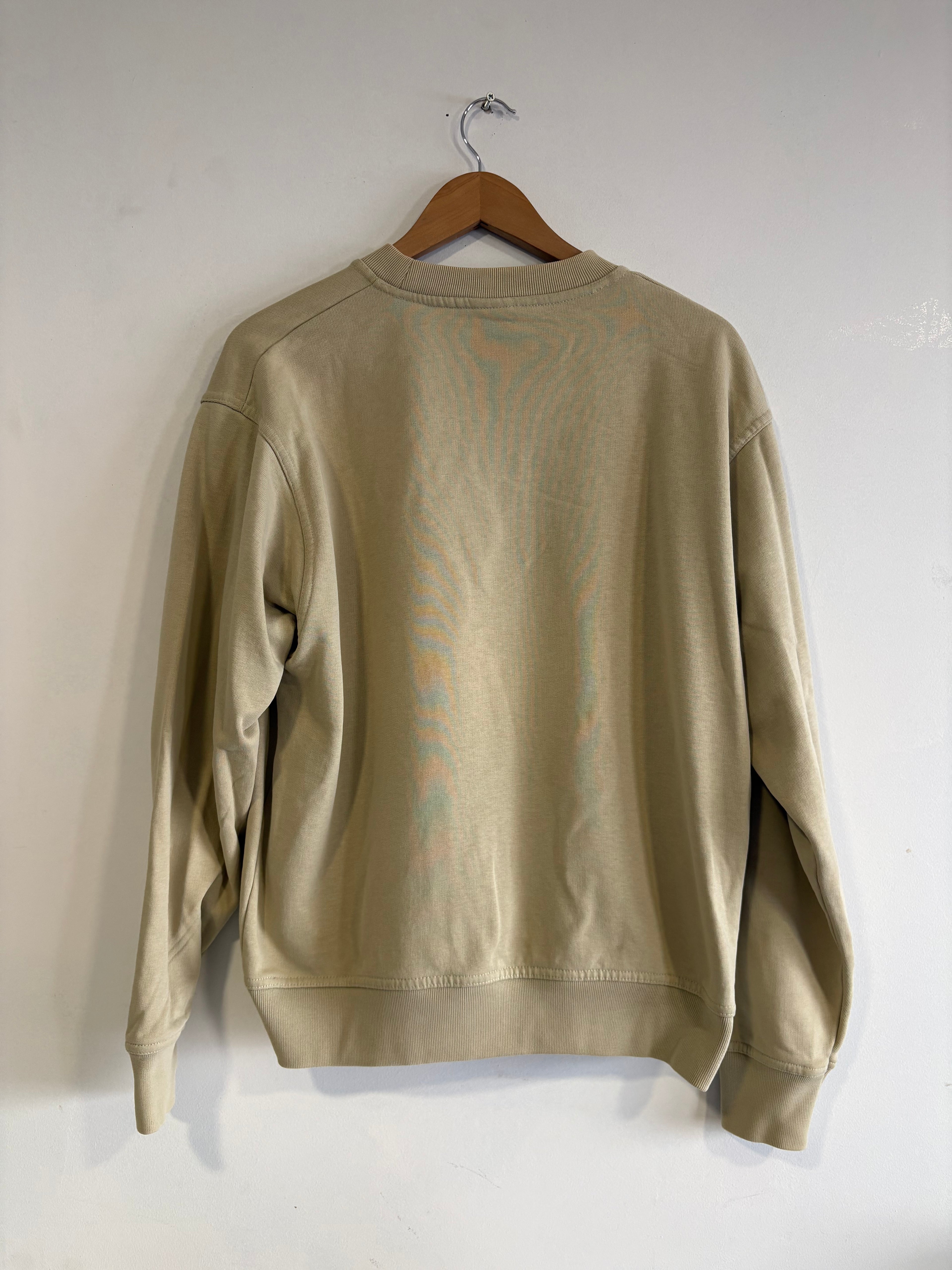 2000’S Quiksilver Crewneck Beige Script Logo (M)