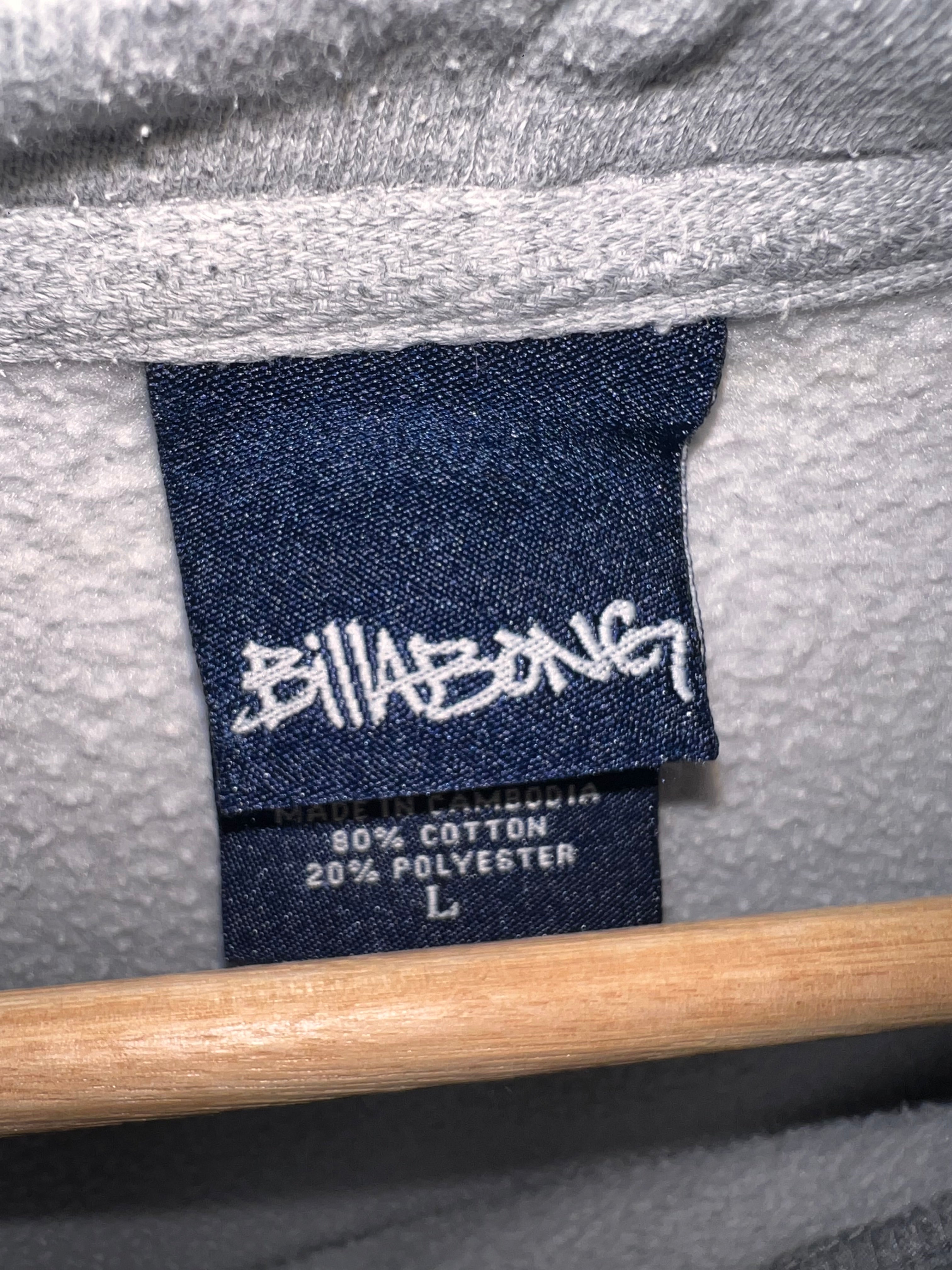 2000’s Billabong Hoodie Grey Embroidered Logo (L)