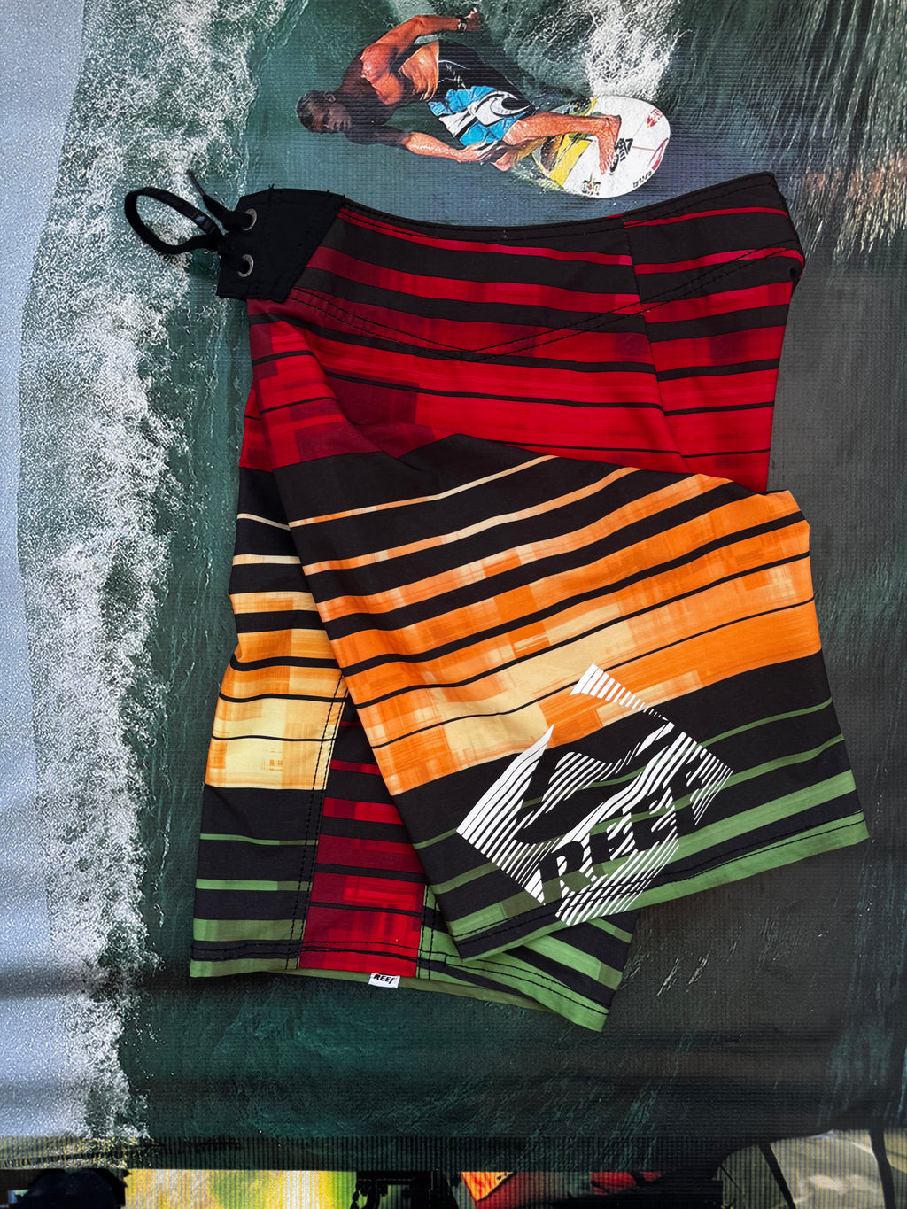 Y2K Reef brand new boardshorts front — never worn vintage surf boardies