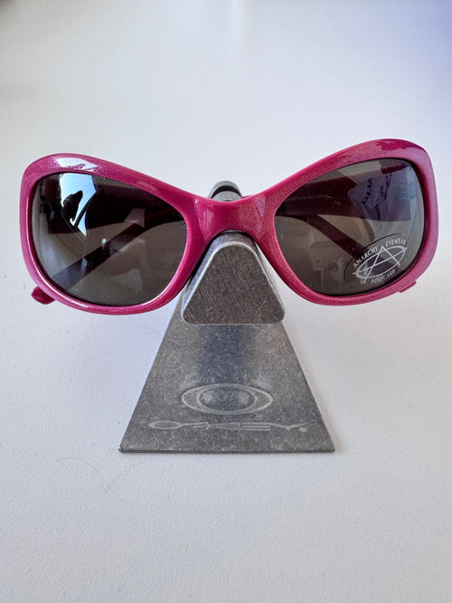 90s Anarchy deadstock vintage surf sunglasses, pink — front