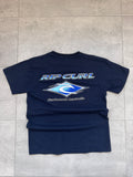 Y2K Rip Curl T-shirt in navy, size XS, deadstock surf tee - front view