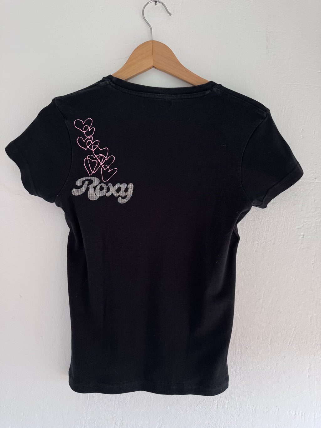 Y2K Roxy t-shirt black/pink size 16Y – back view