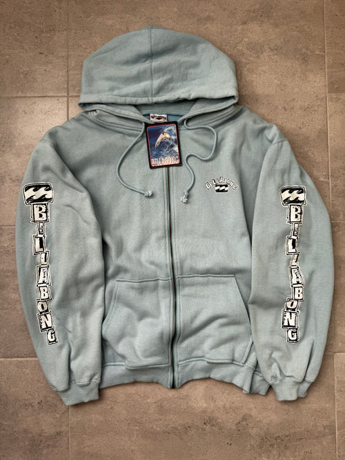 Deadstock 90s Billabong vintage sweatshirt in light blue, back view