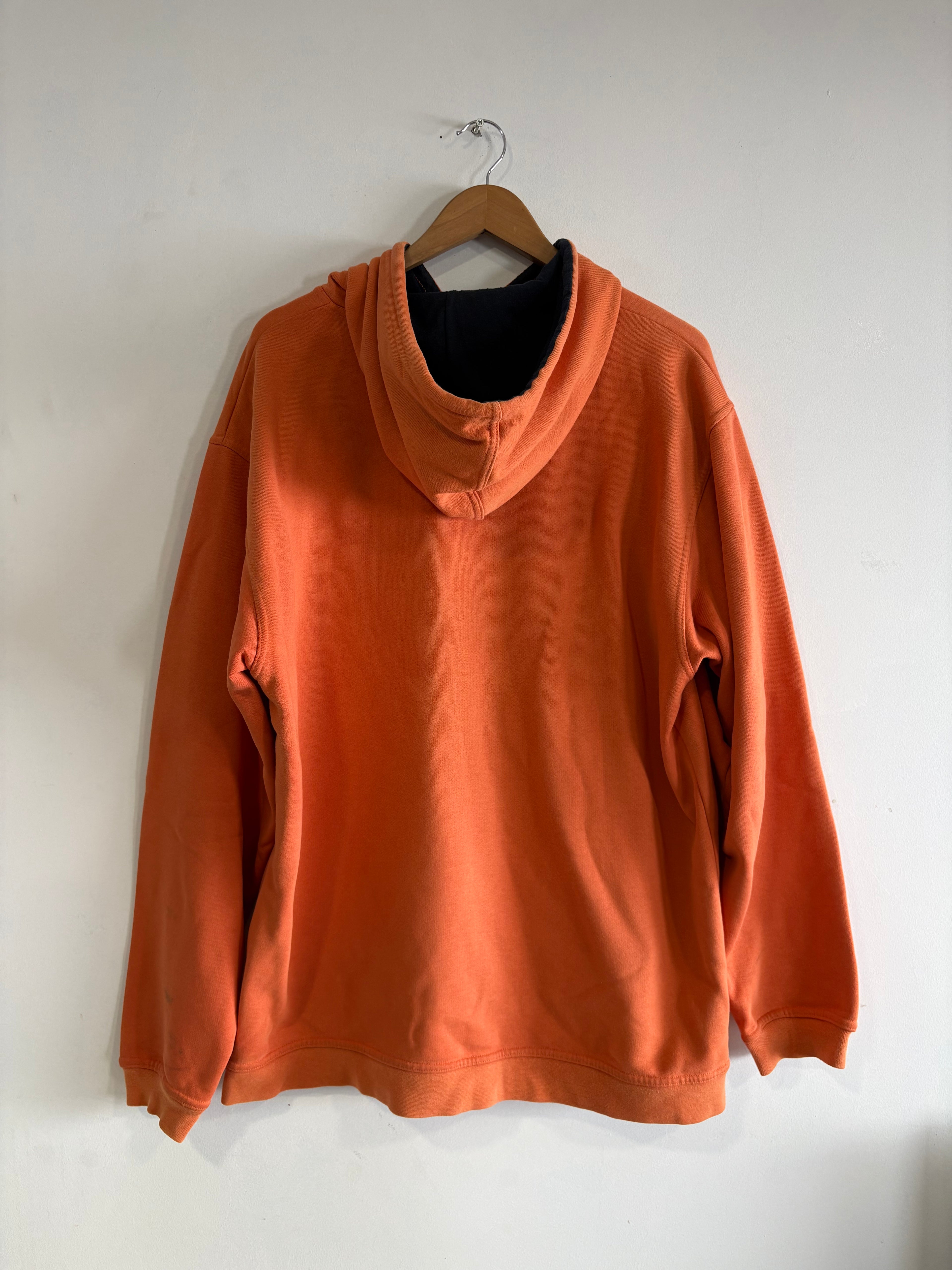 2000’s Quiksilver Orange Hoodie Big Logo Surf Y2K (XL)