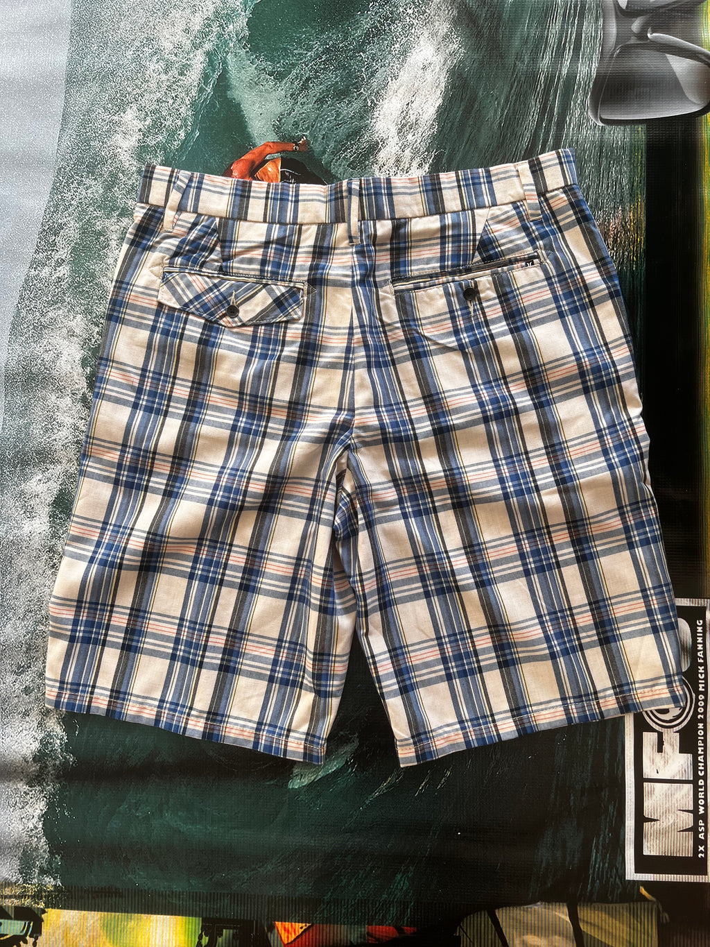 Y2K Hurley Plaid Boardshorts (32) * DEADSTOCK