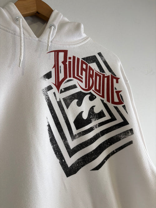 2000’S Billabong Hoodie White Graphic Y2K Surf (L)