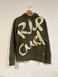2000’s Rip Curl Hoodie Olive Big Logo Fleece (M)