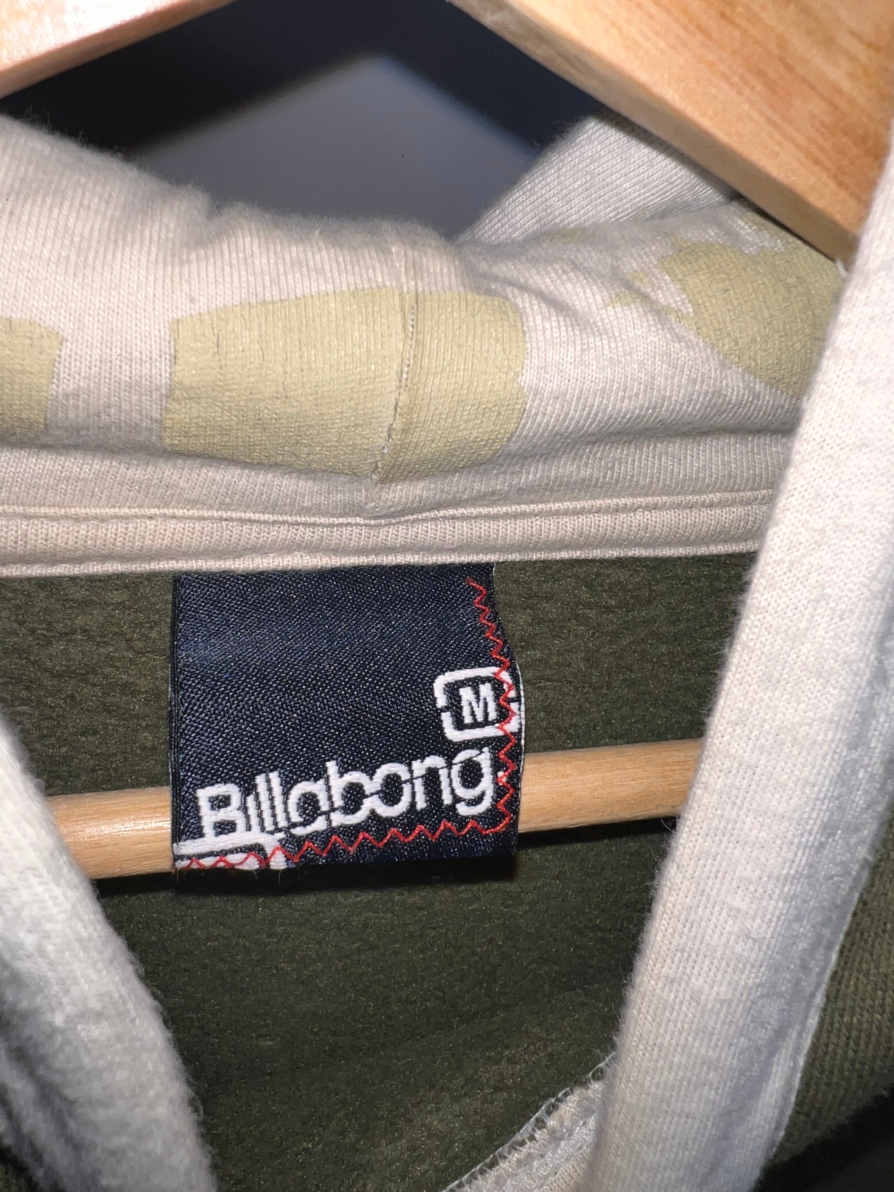 Billabong Hoodie Olive Graphic Y2K (M)