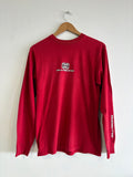 Vintage Billabong Long Sleeve Red Back Logo Surf Tee (M)