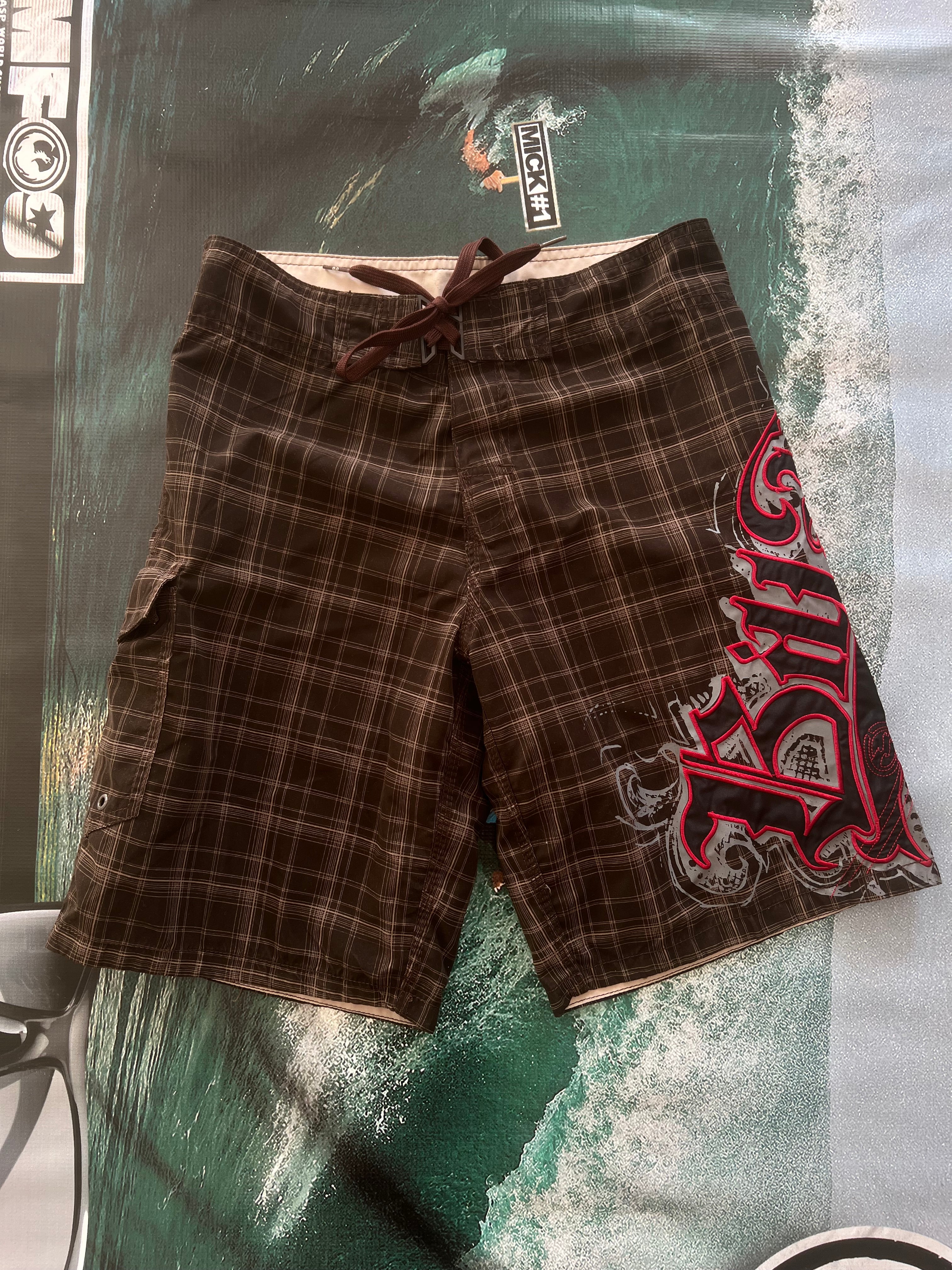 Y2k Billabong Plaid  Boardshorts (30)
