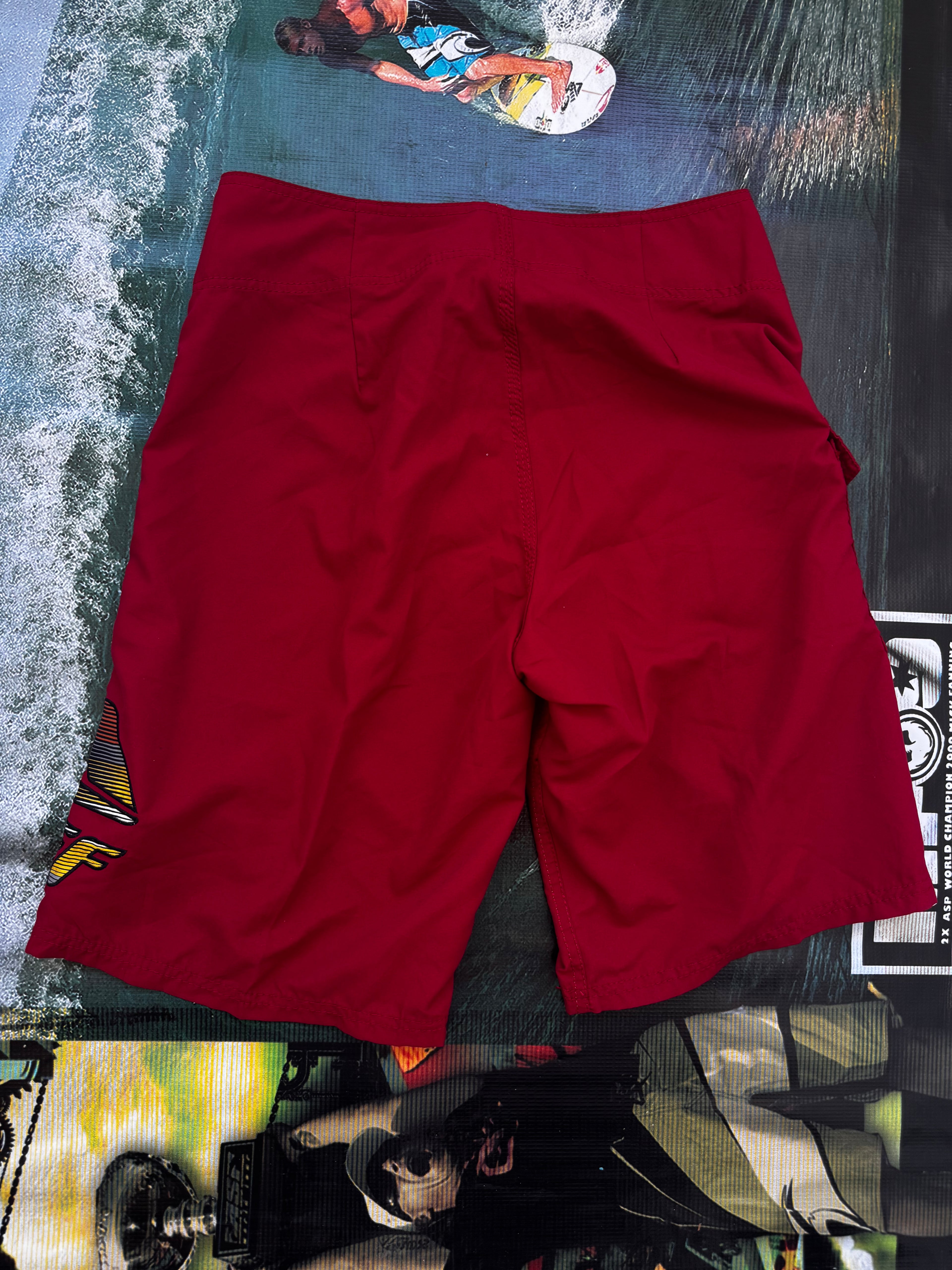 Y2K Reef deadstock boardshorts detail — authentic vintage surfwear