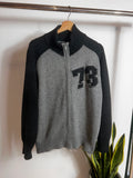 Billabong Zip Knit Grey/Black Y2K (M)
