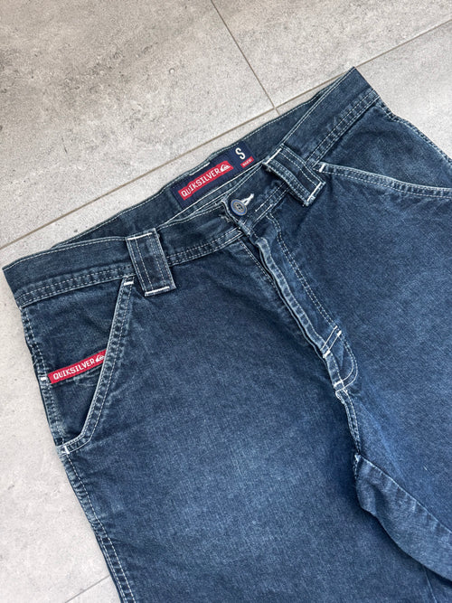 2000s Quiksilver baggy jeans front — authentic vintage surf denim