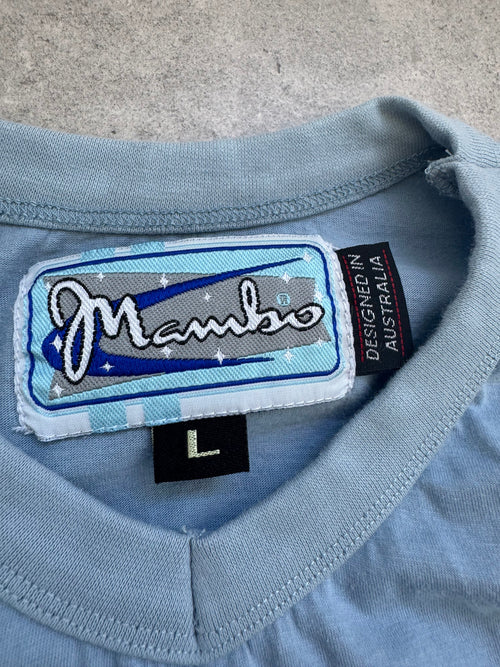 Vintage 1998 Mambo Australia t-shirt, light blue, size L - back