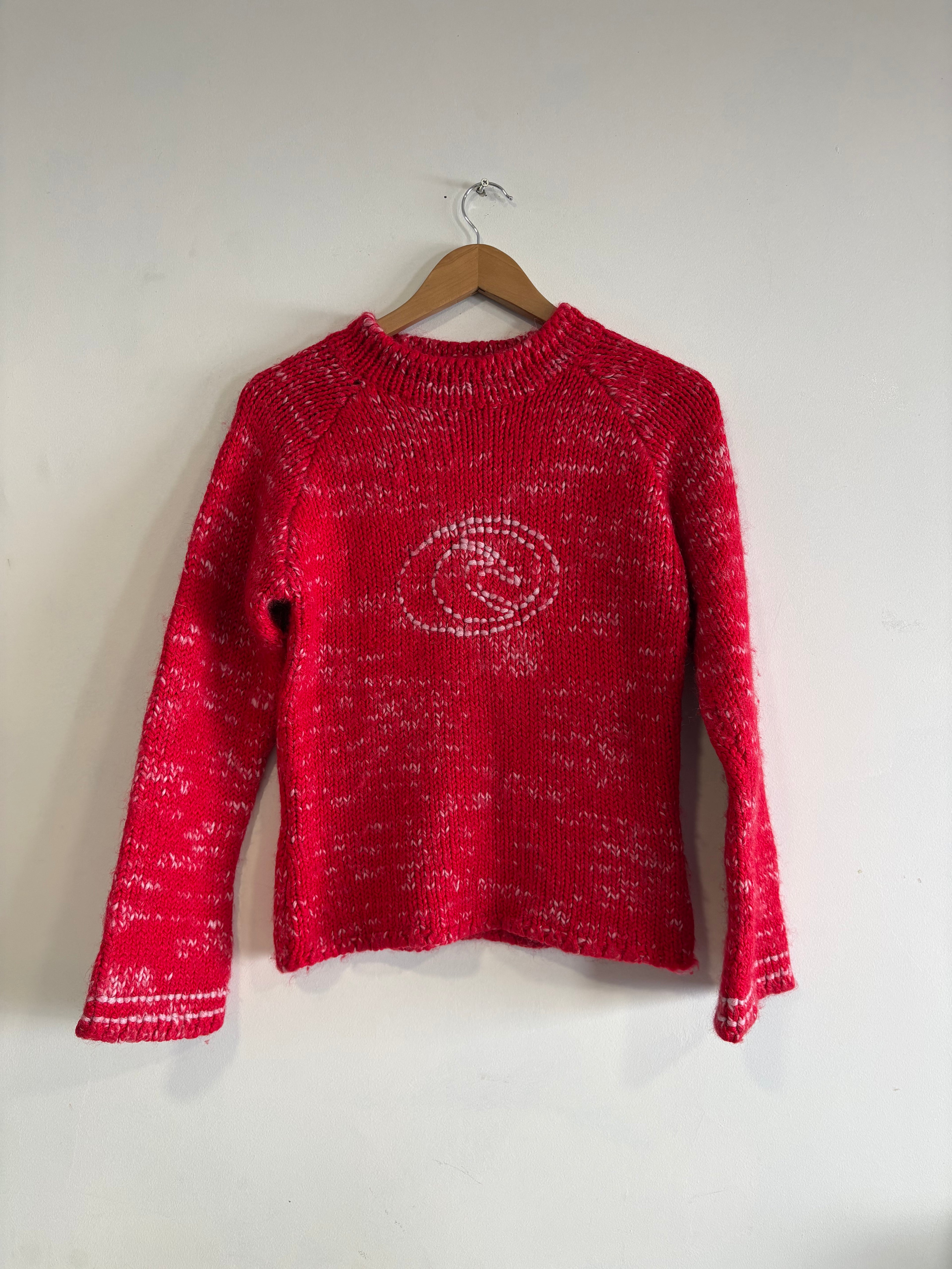2000’s Rip Curl Knit Sweater Red Logo Surf Y2K (M)