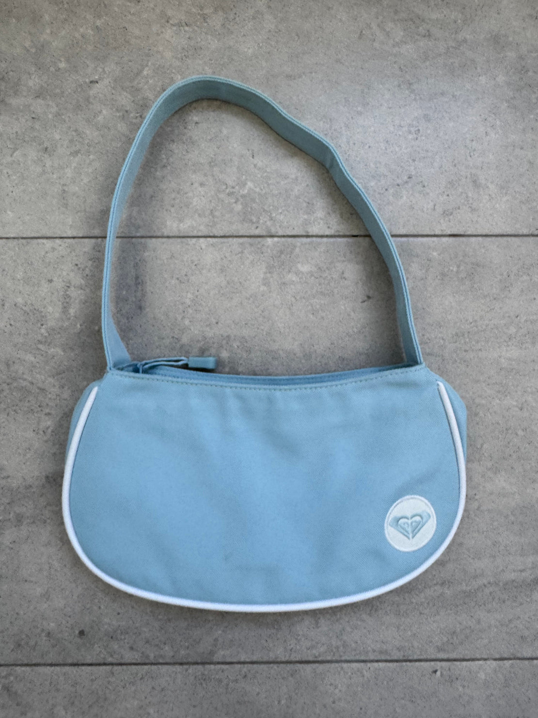 Vintage Y2K Roxy surf bag, blue - front