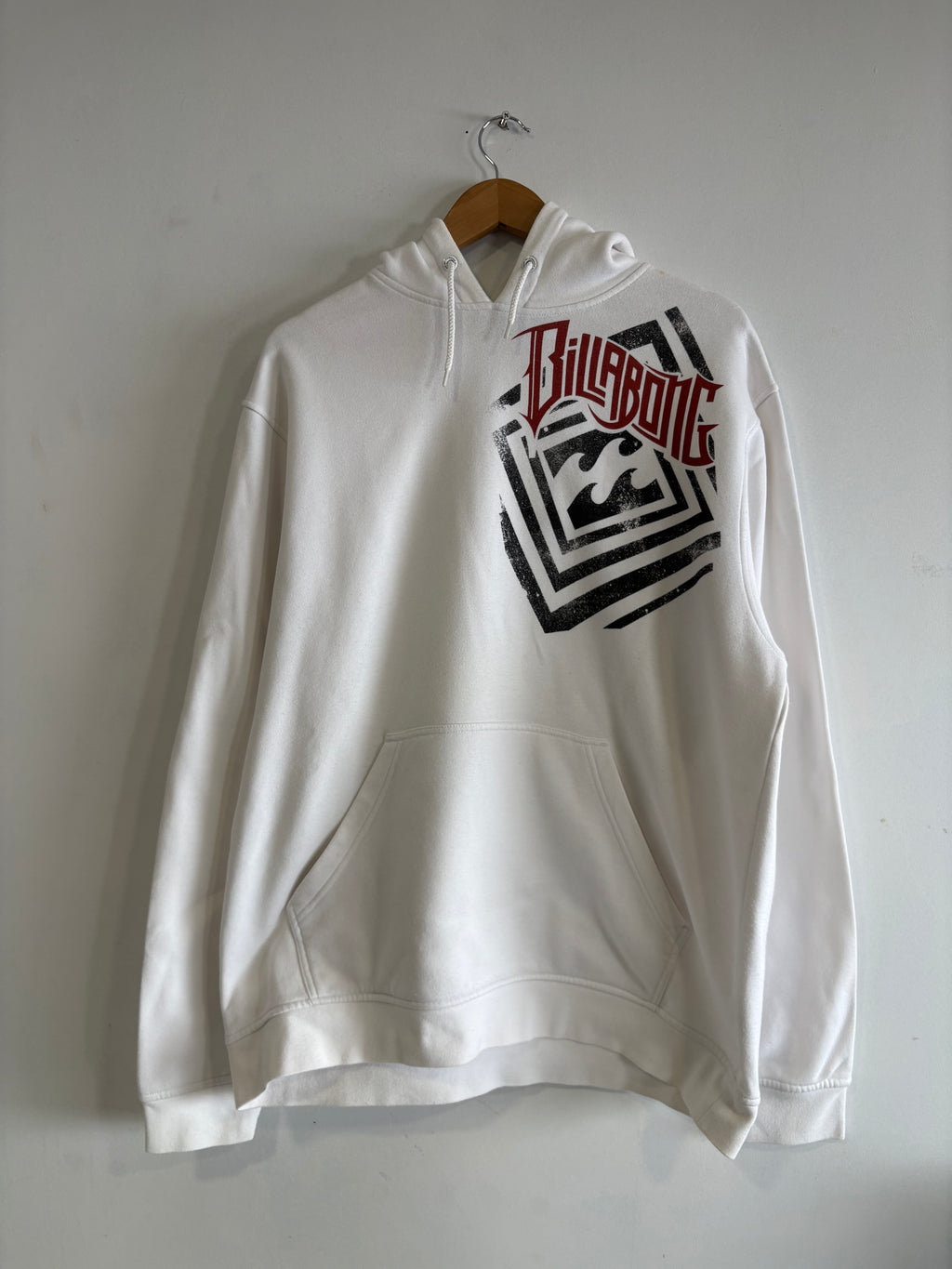 2000’S Billabong Hoodie White Graphic Y2K Surf (L)