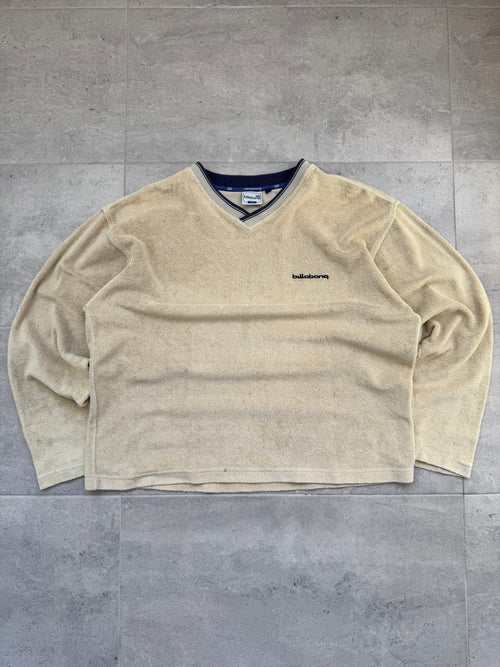 90s Billabong vintage surf sweatshirt, cream, size S — front