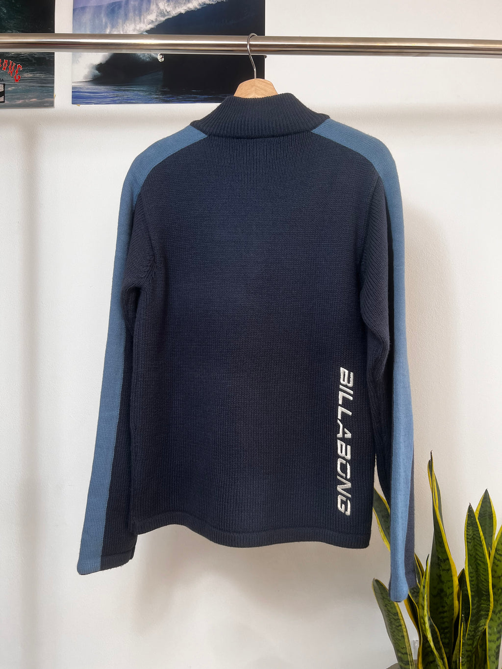 2000’s Billabong Zip Knit Navy/Blue (16 / S)